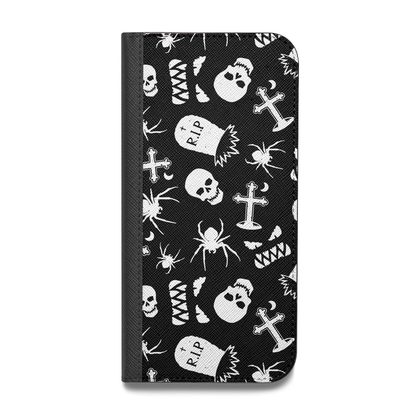Spooky Illustrations Vegan Leather Flip iPhone Case