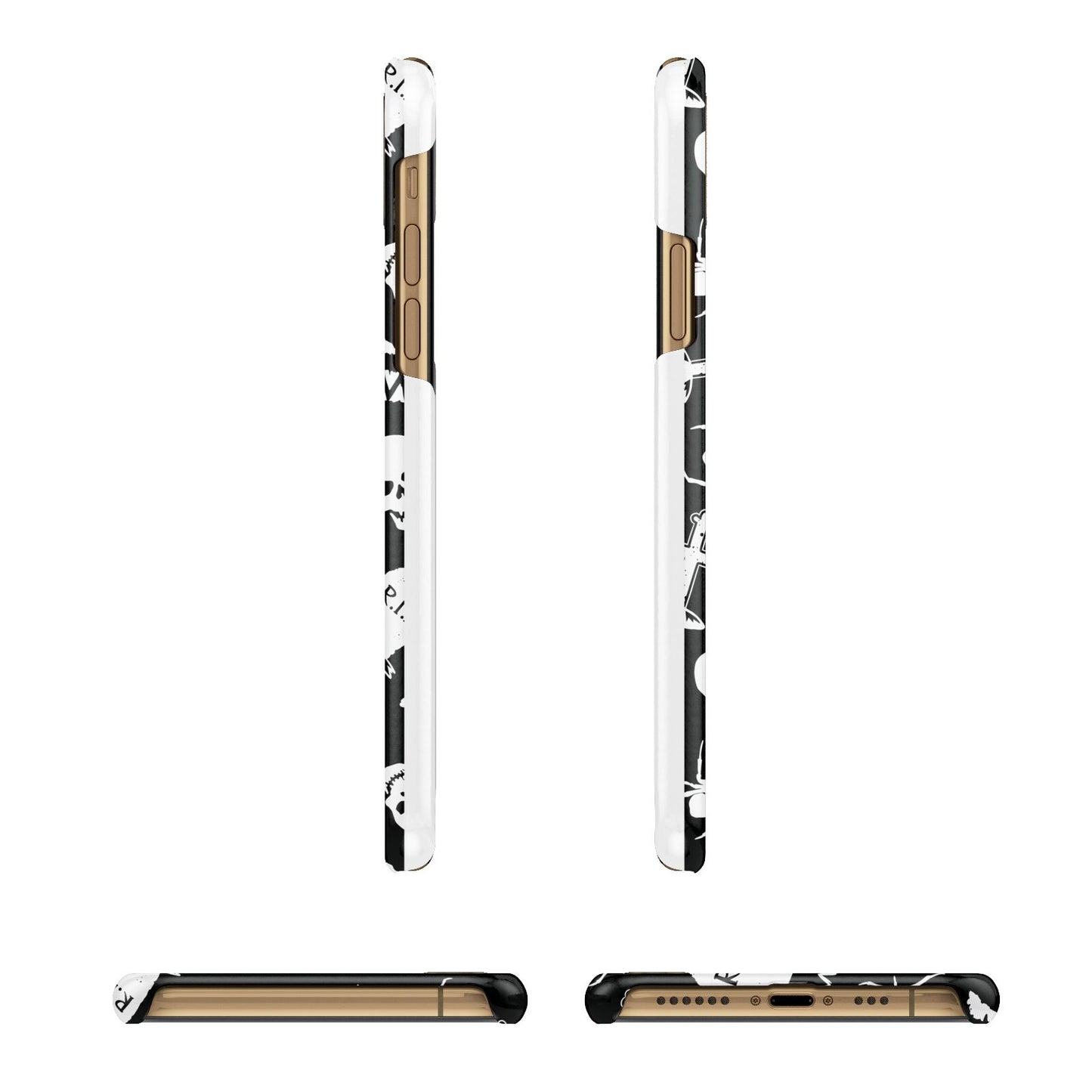 Spooky Illustrations iPhone 11 3D Snap Case Angle Images