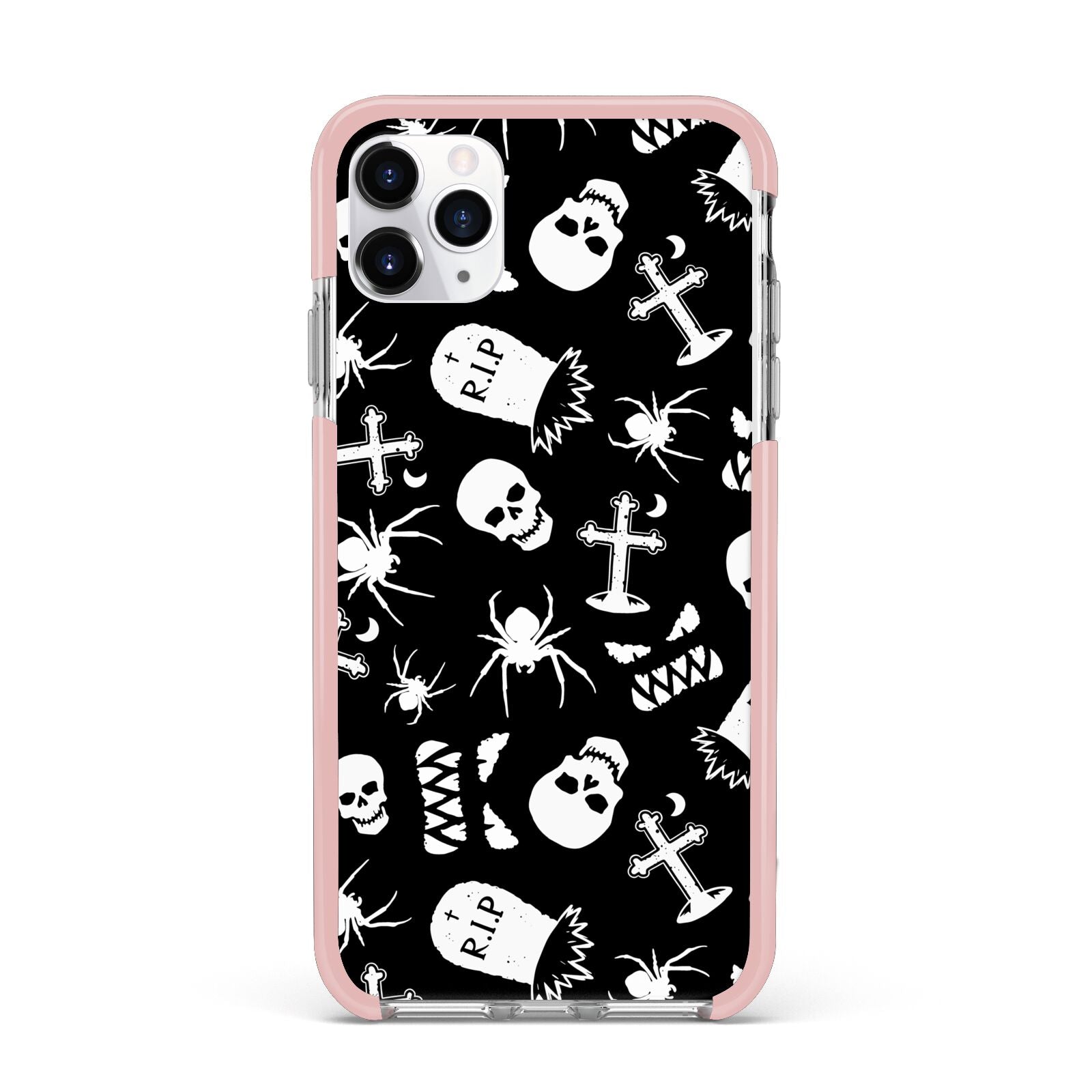 Spooky Illustrations iPhone 11 Pro Max Impact Pink Edge Case