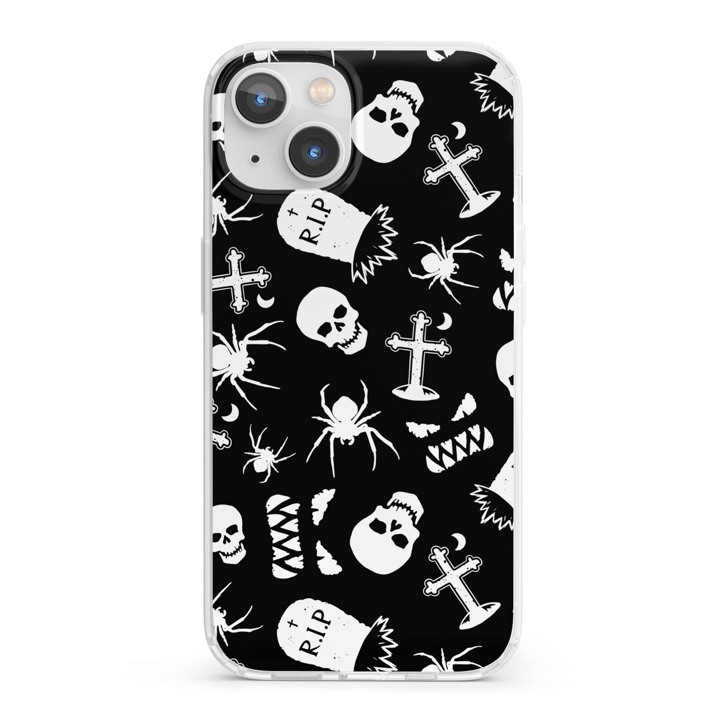 Spooky Illustrations iPhone 13 Clear Bumper Case
