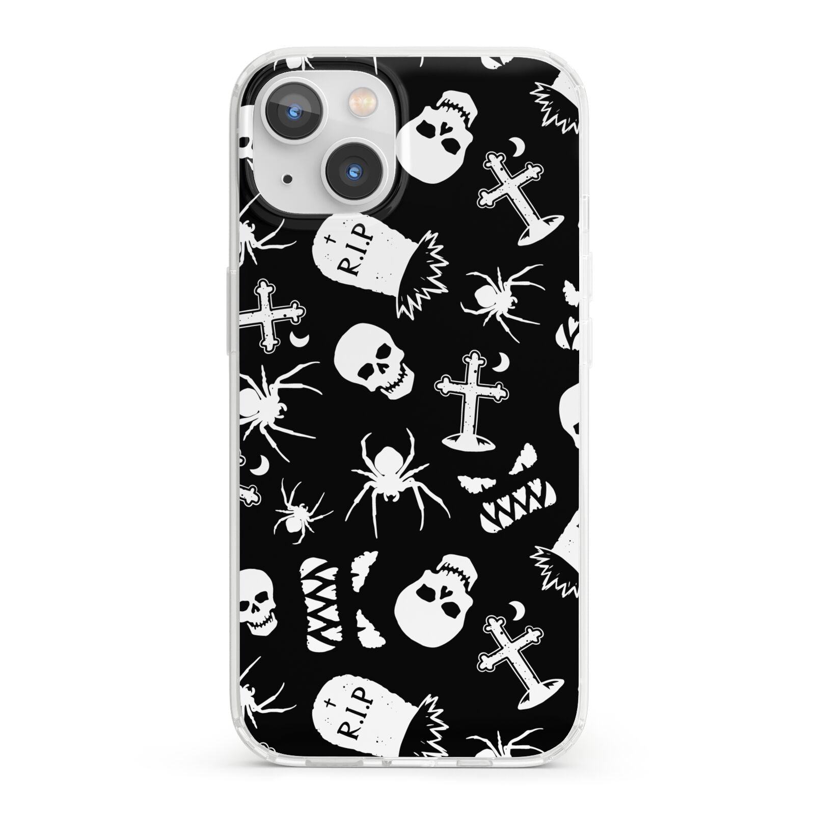 Spooky Illustrations iPhone 13 Clear Bumper Case