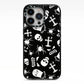 Spooky Illustrations iPhone 13 Pro Black Impact Case on Silver phone