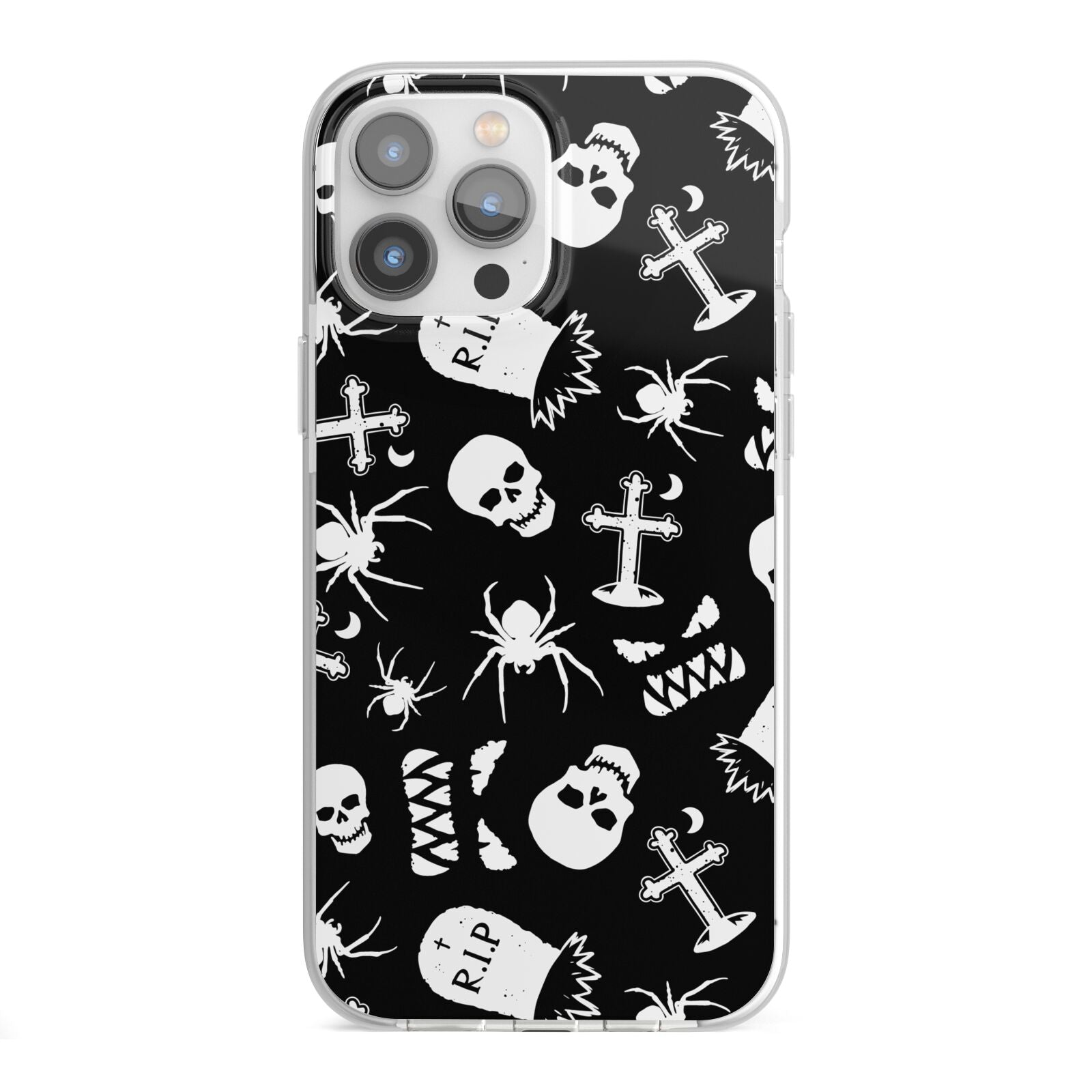 Spooky Illustrations iPhone 13 Pro Max TPU Impact Case with White Edges