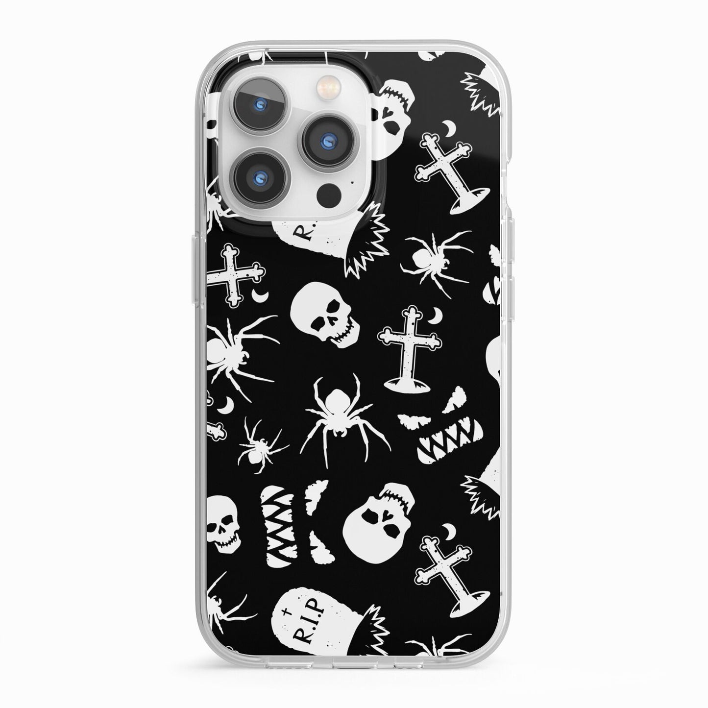Spooky Illustrations iPhone 13 Pro TPU Impact Case with White Edges