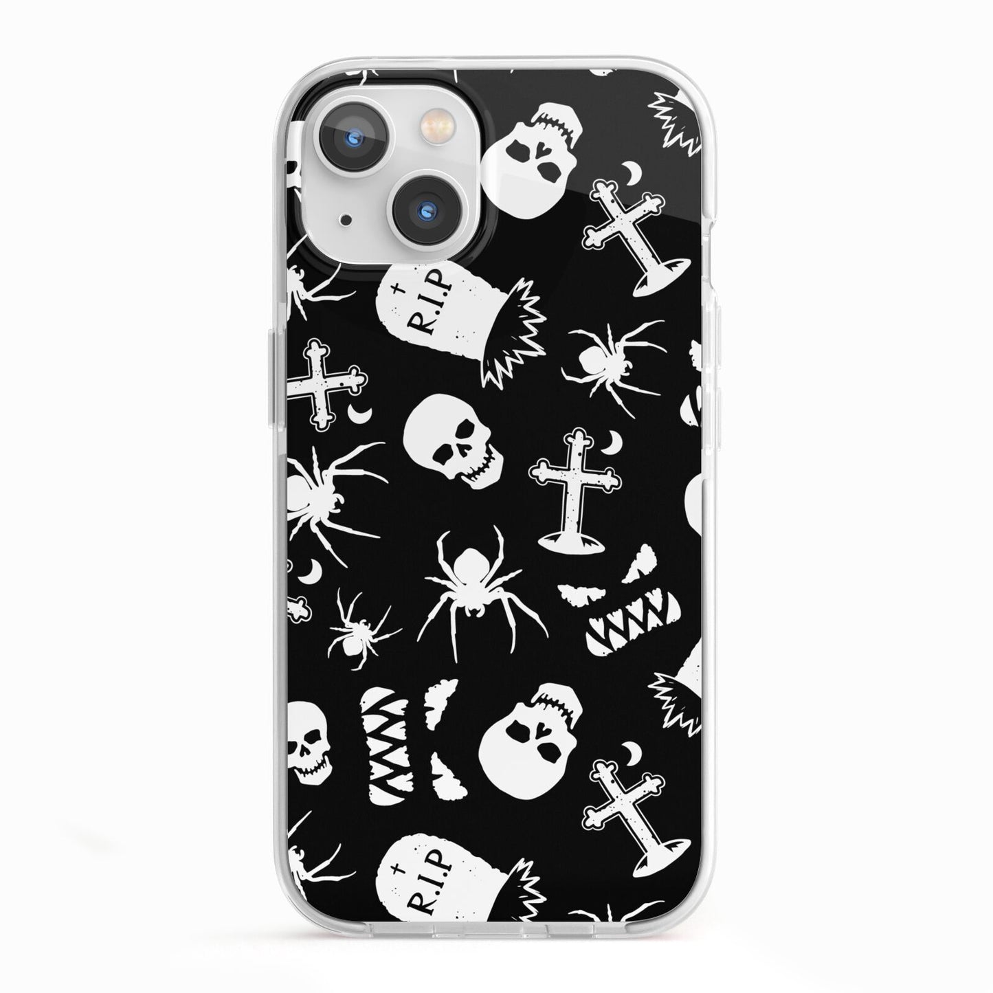 Spooky Illustrations iPhone 13 TPU Impact Case with White Edges