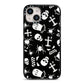 Spooky Illustrations iPhone 14 Black Impact Case on Silver phone