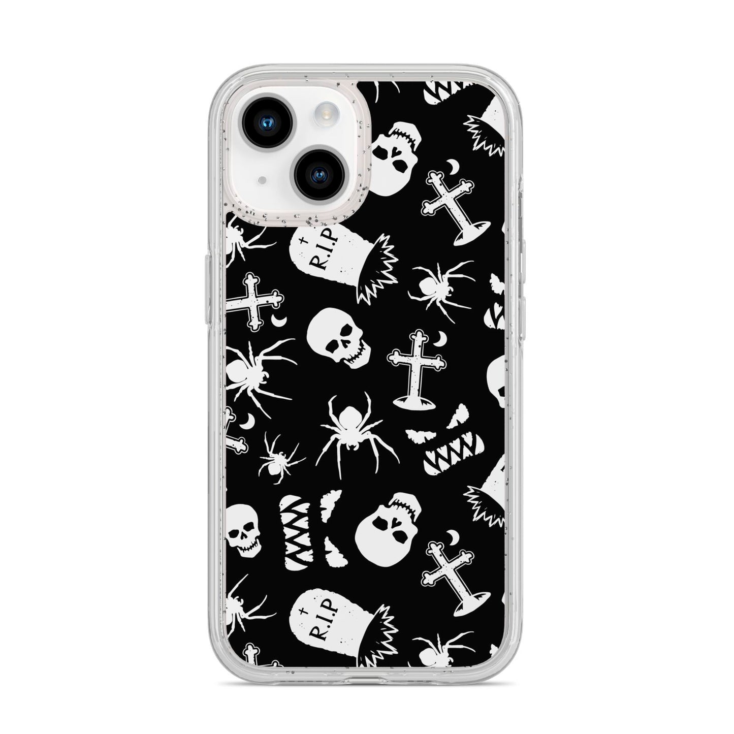 Spooky Illustrations iPhone 14 Glitter Tough Case Starlight