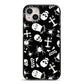 Spooky Illustrations iPhone 14 Plus Black Impact Case on Silver phone