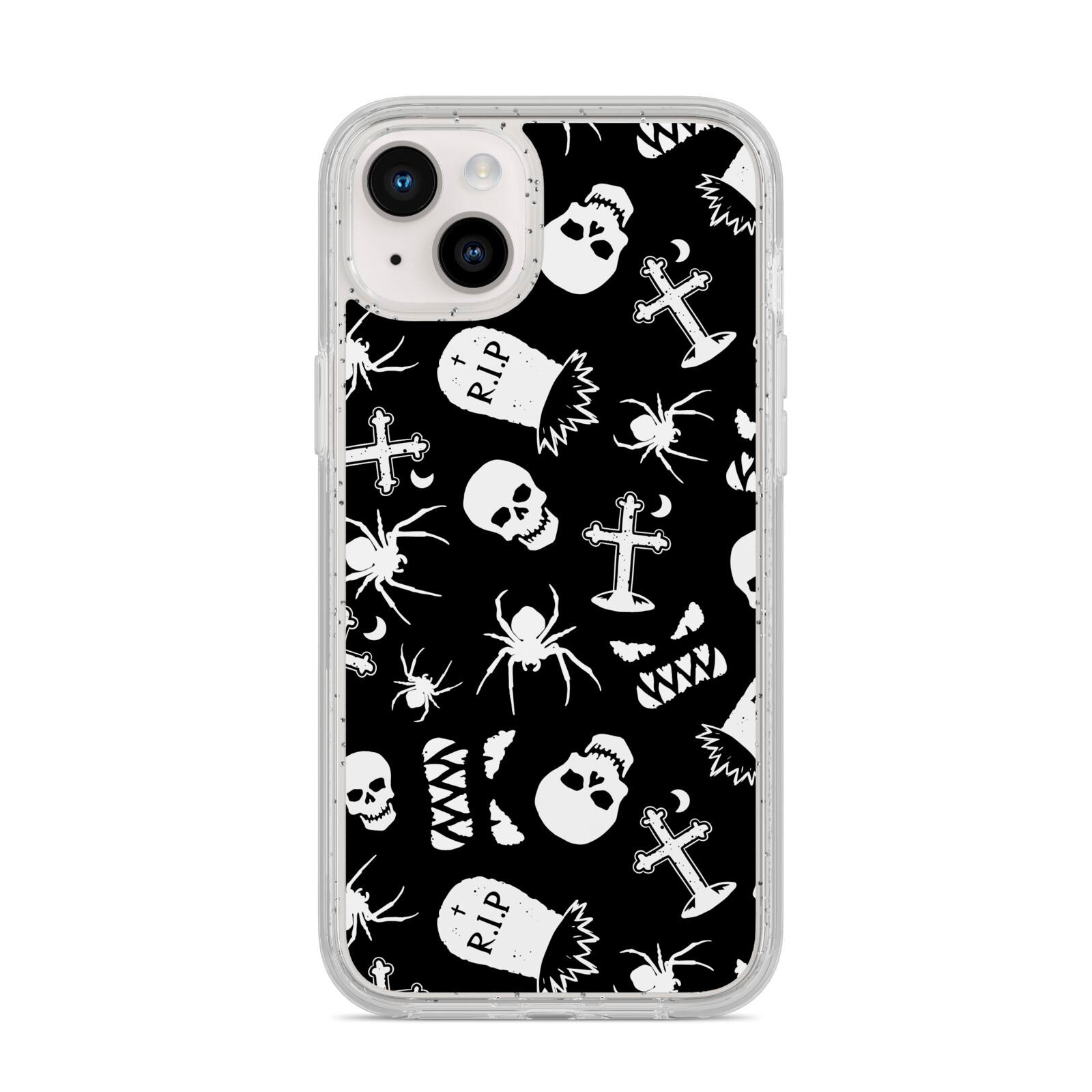 Spooky Illustrations iPhone 14 Plus Glitter Tough Case Starlight