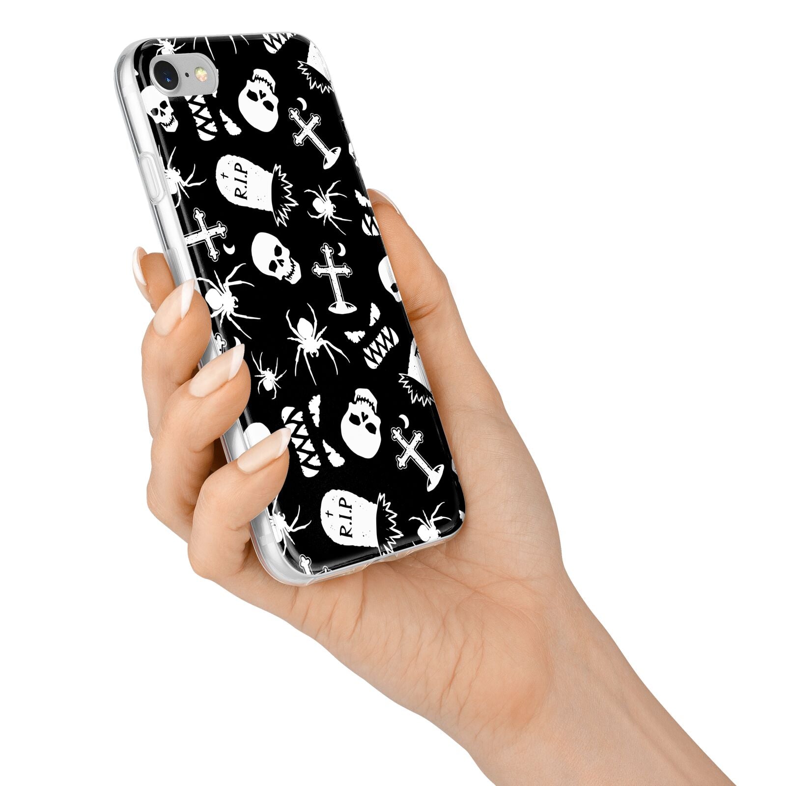 Spooky Illustrations iPhone 7 Bumper Case on Silver iPhone Alternative Image