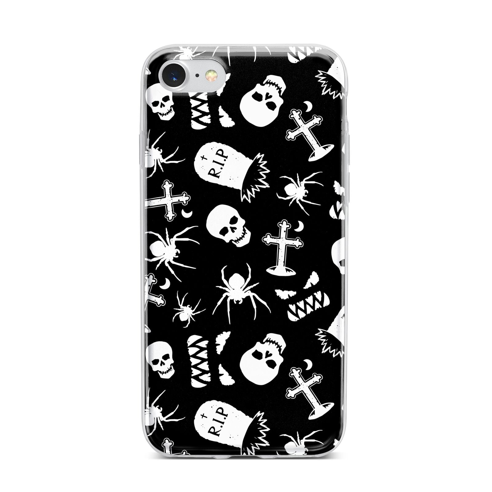 Spooky Illustrations iPhone 7 Bumper Case on Silver iPhone