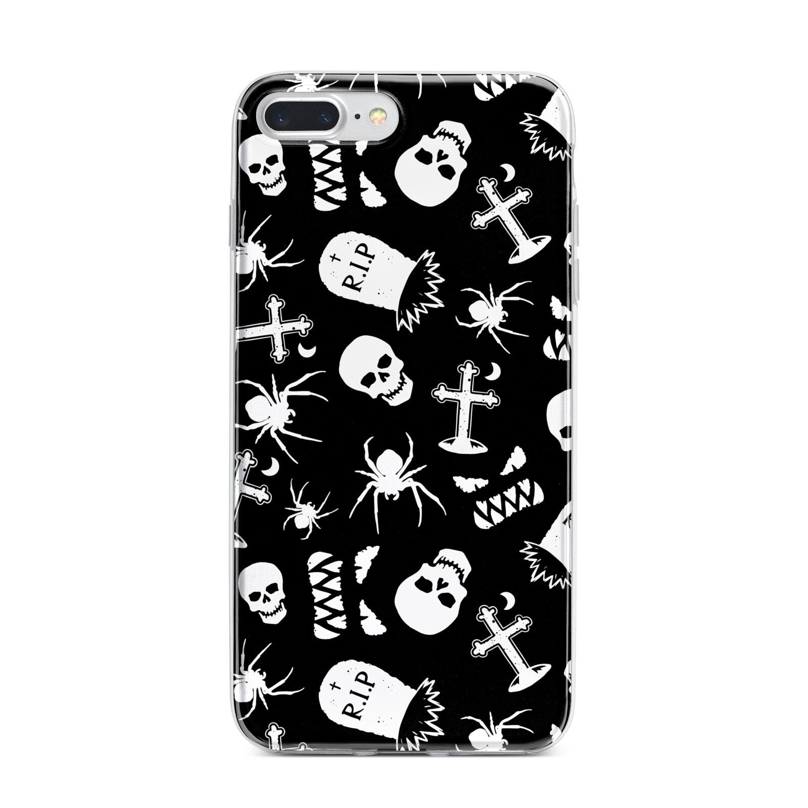 Spooky Illustrations iPhone 7 Plus Bumper Case on Silver iPhone