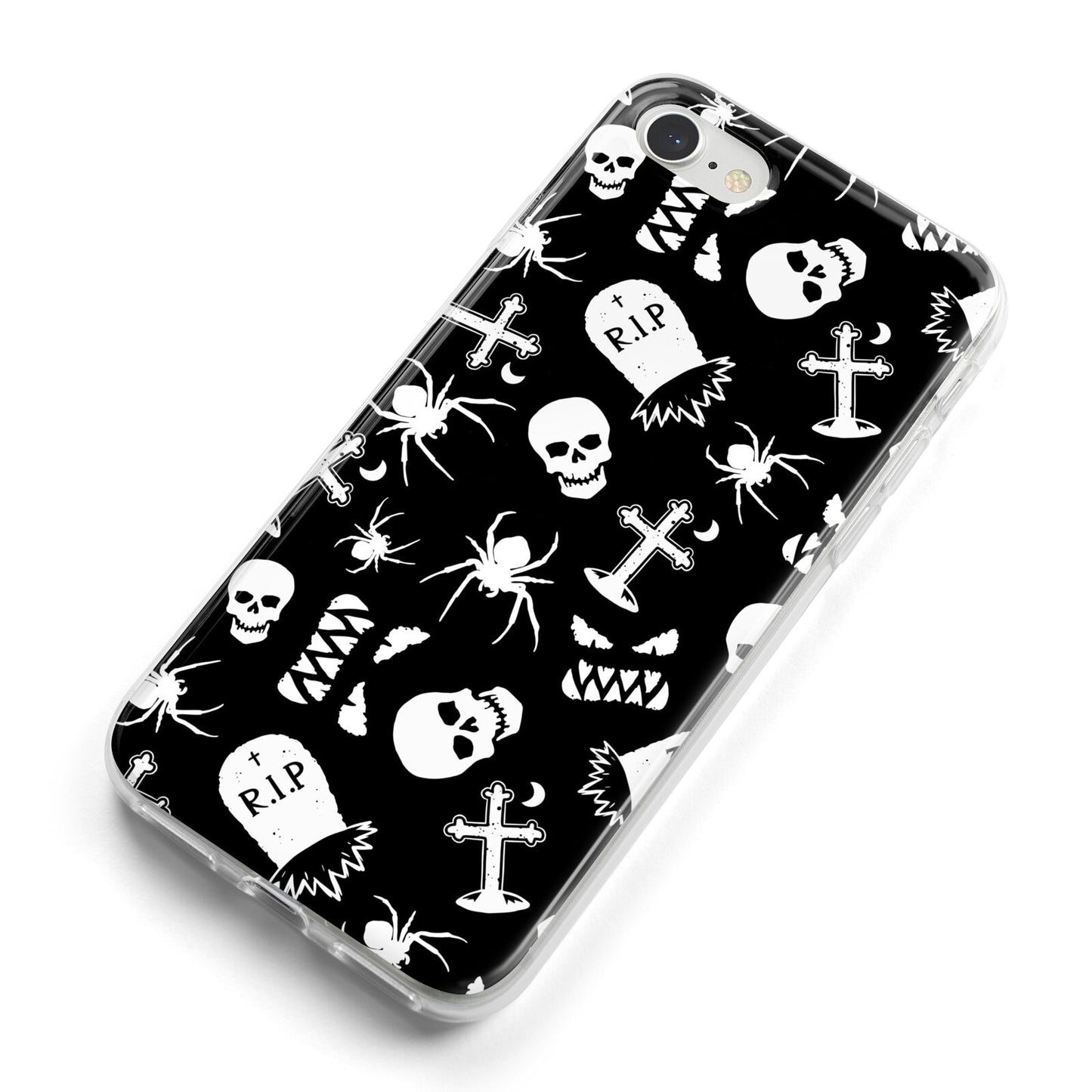 Spooky Illustrations iPhone 8 Bumper Case on Silver iPhone Alternative Image
