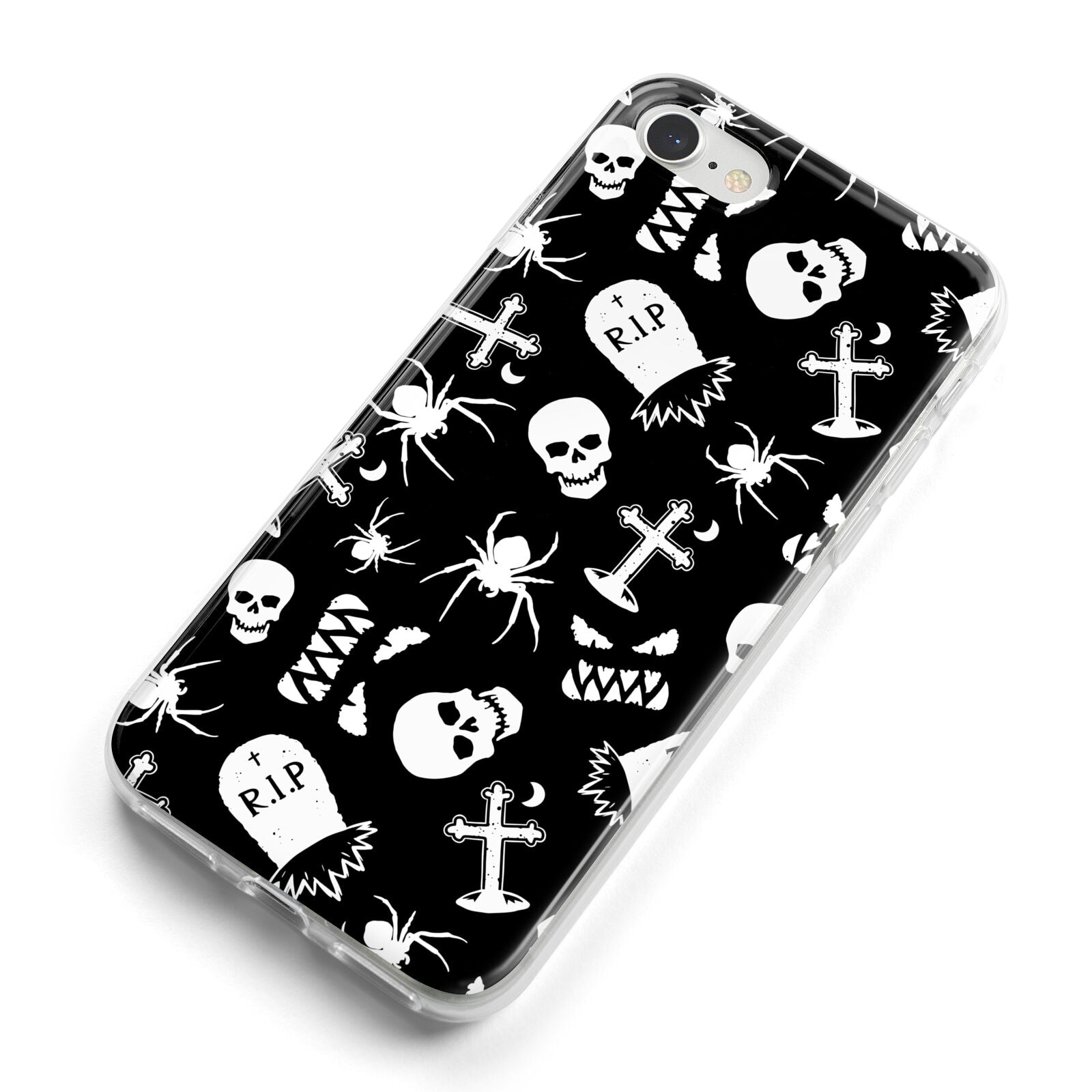 Spooky Illustrations iPhone 8 Bumper Case on Silver iPhone Alternative Image