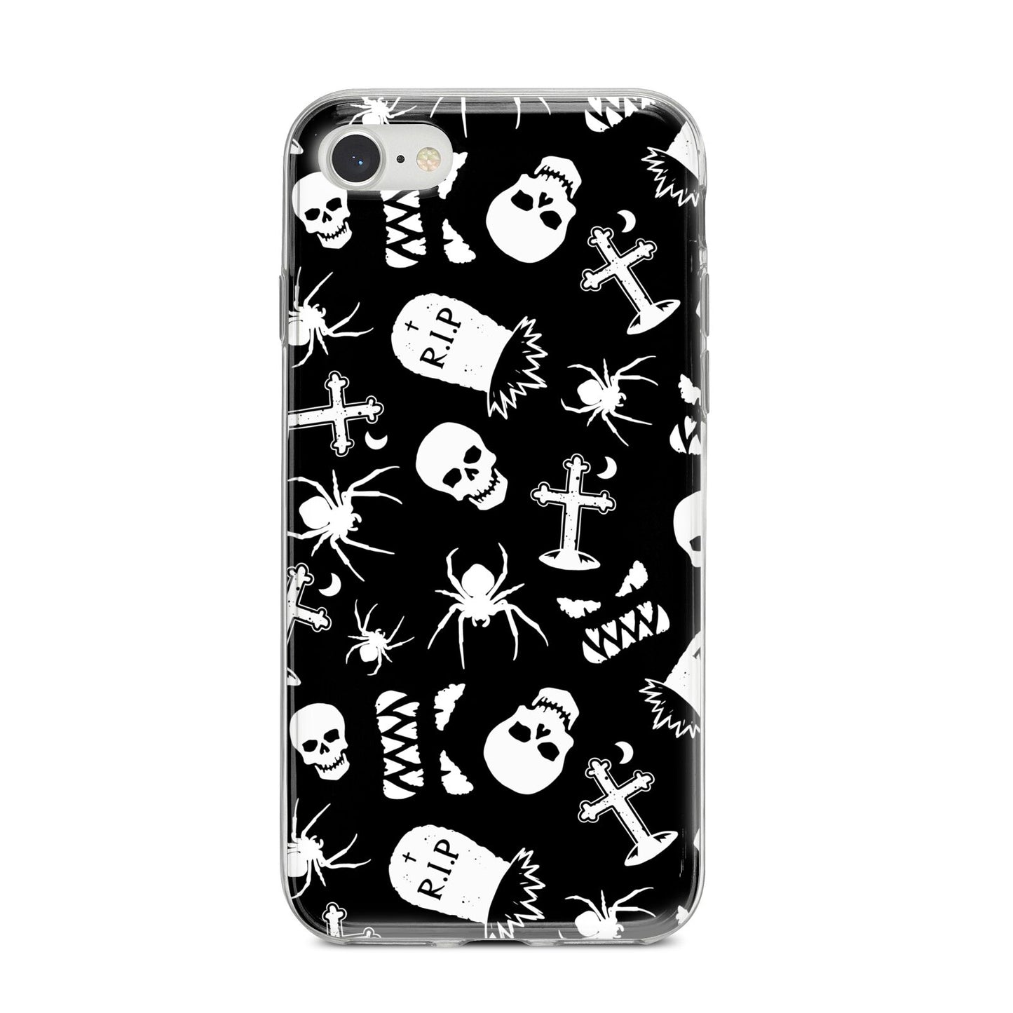 Spooky Illustrations iPhone 8 Bumper Case on Silver iPhone