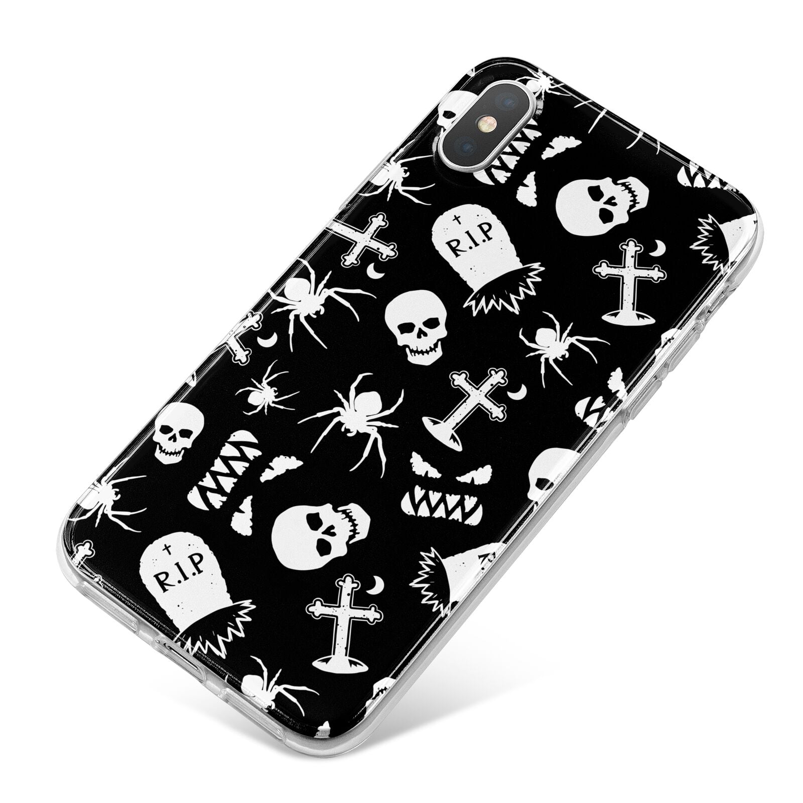 Spooky Illustrations iPhone X Bumper Case on Silver iPhone