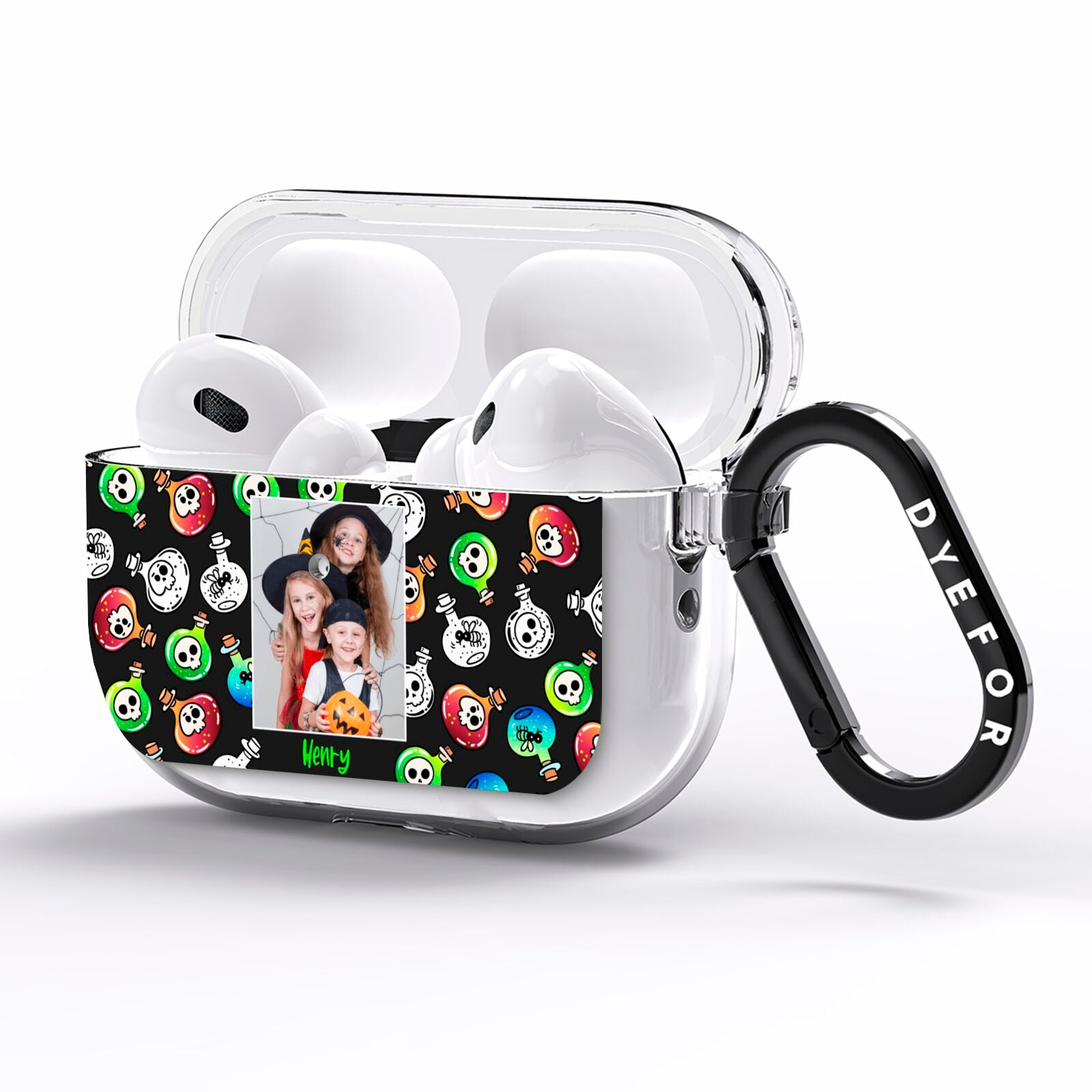 Spooky Potions Halloween Photo Upload AirPods Pro Clear Case Side Image