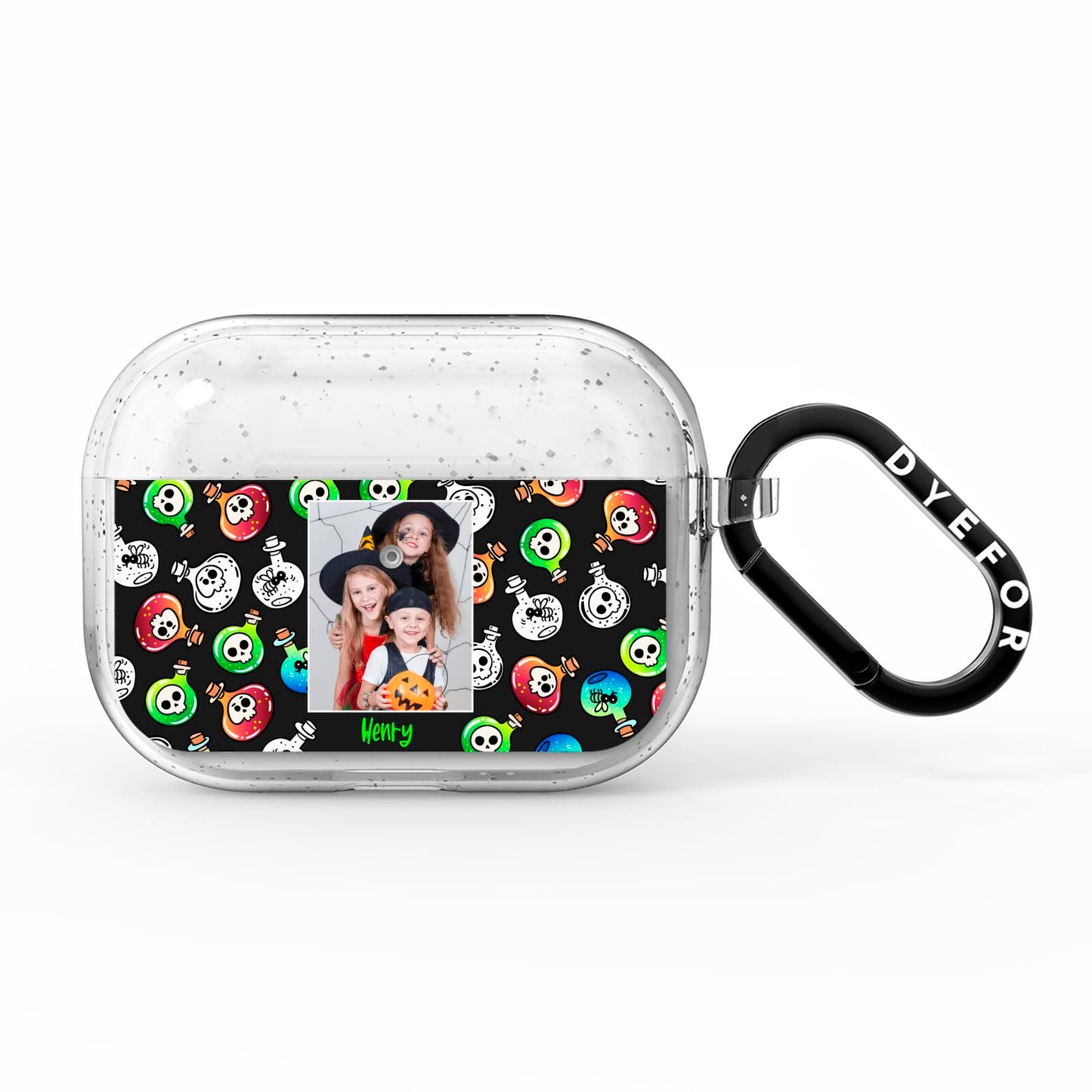 Spooky Potions Halloween Photo Upload AirPods Pro Glitter Case