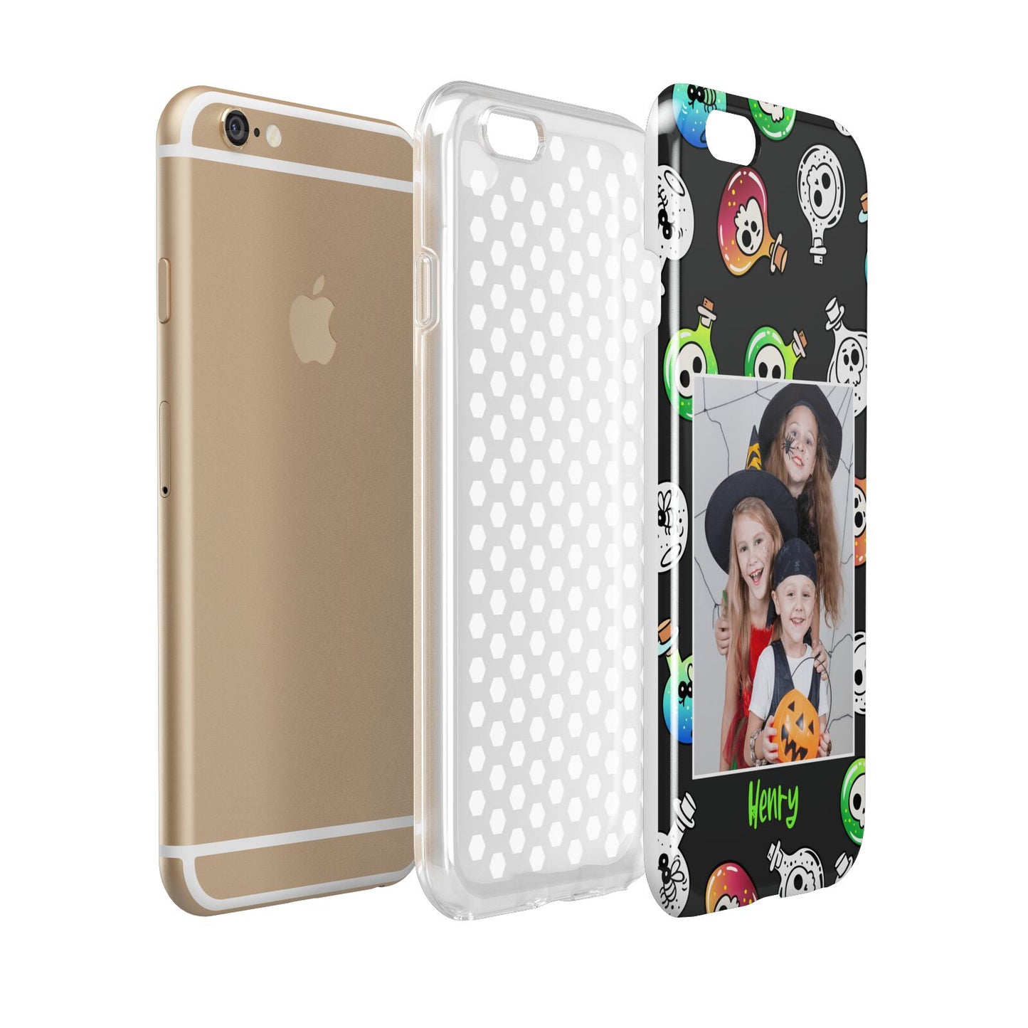 Spooky Potions Halloween Photo Upload Apple iPhone 6 3D Tough Case Expanded view
