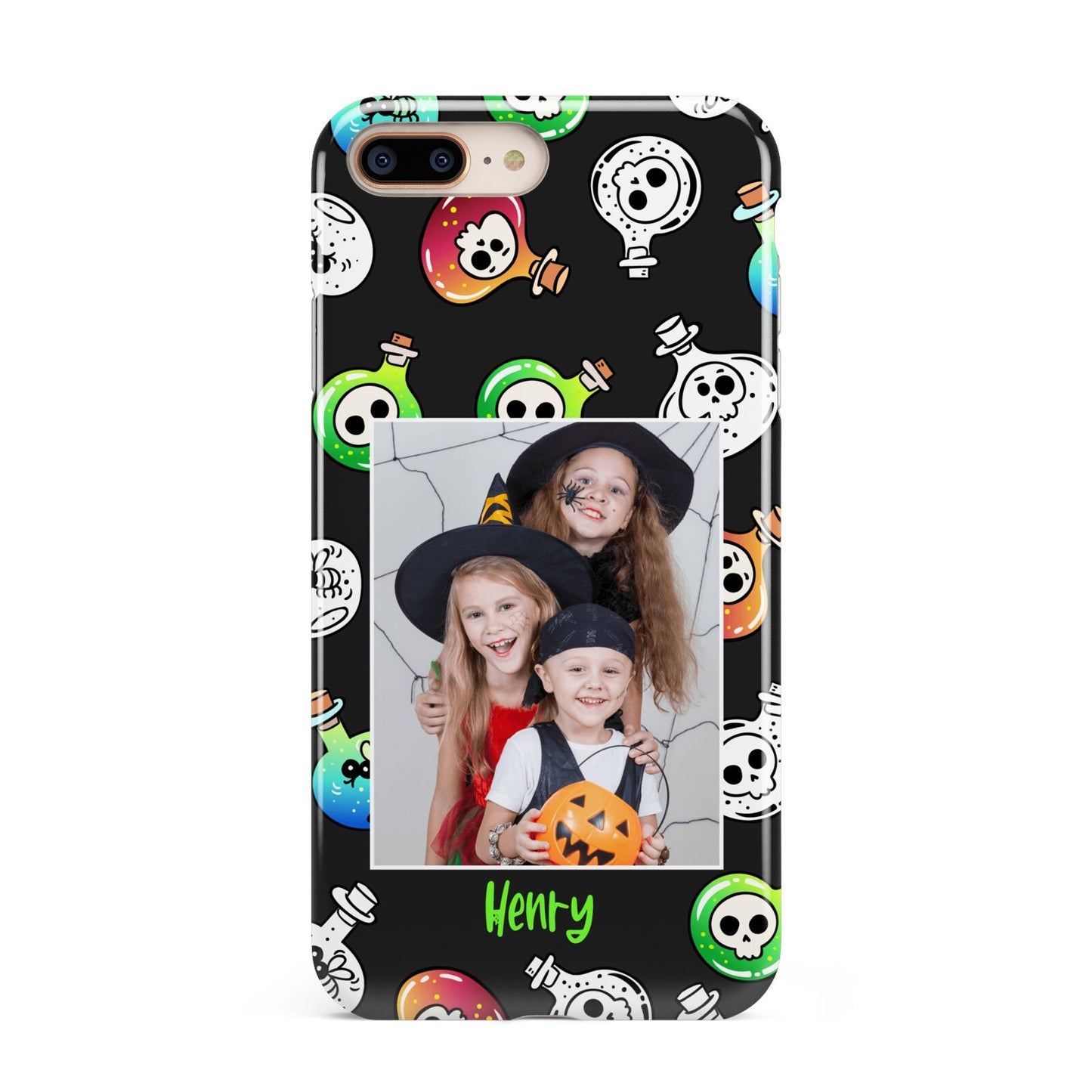 Spooky Potions Halloween Photo Upload Apple iPhone 7 8 Plus 3D Tough Case