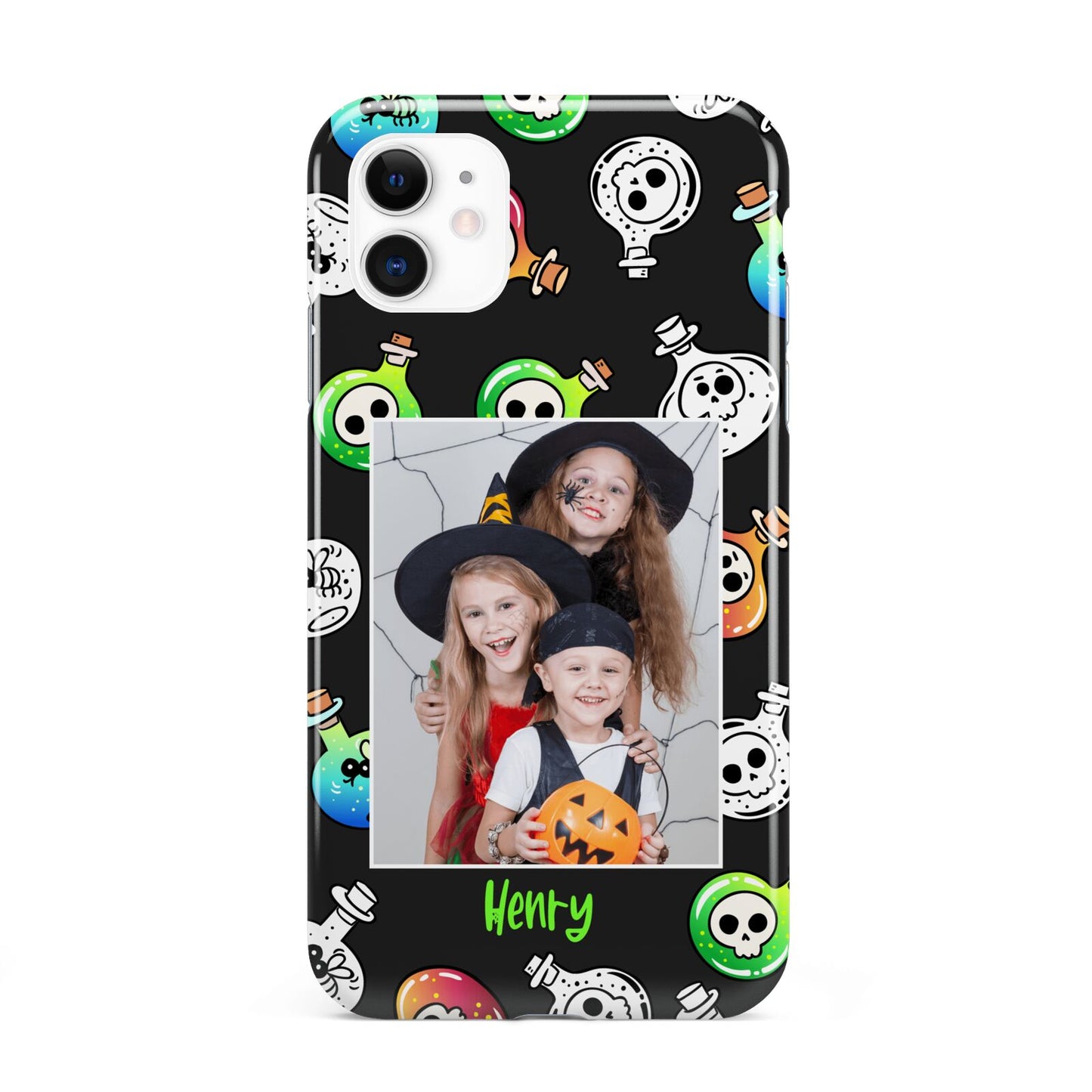 Spooky Potions Halloween Photo Upload iPhone 11 3D Tough Case