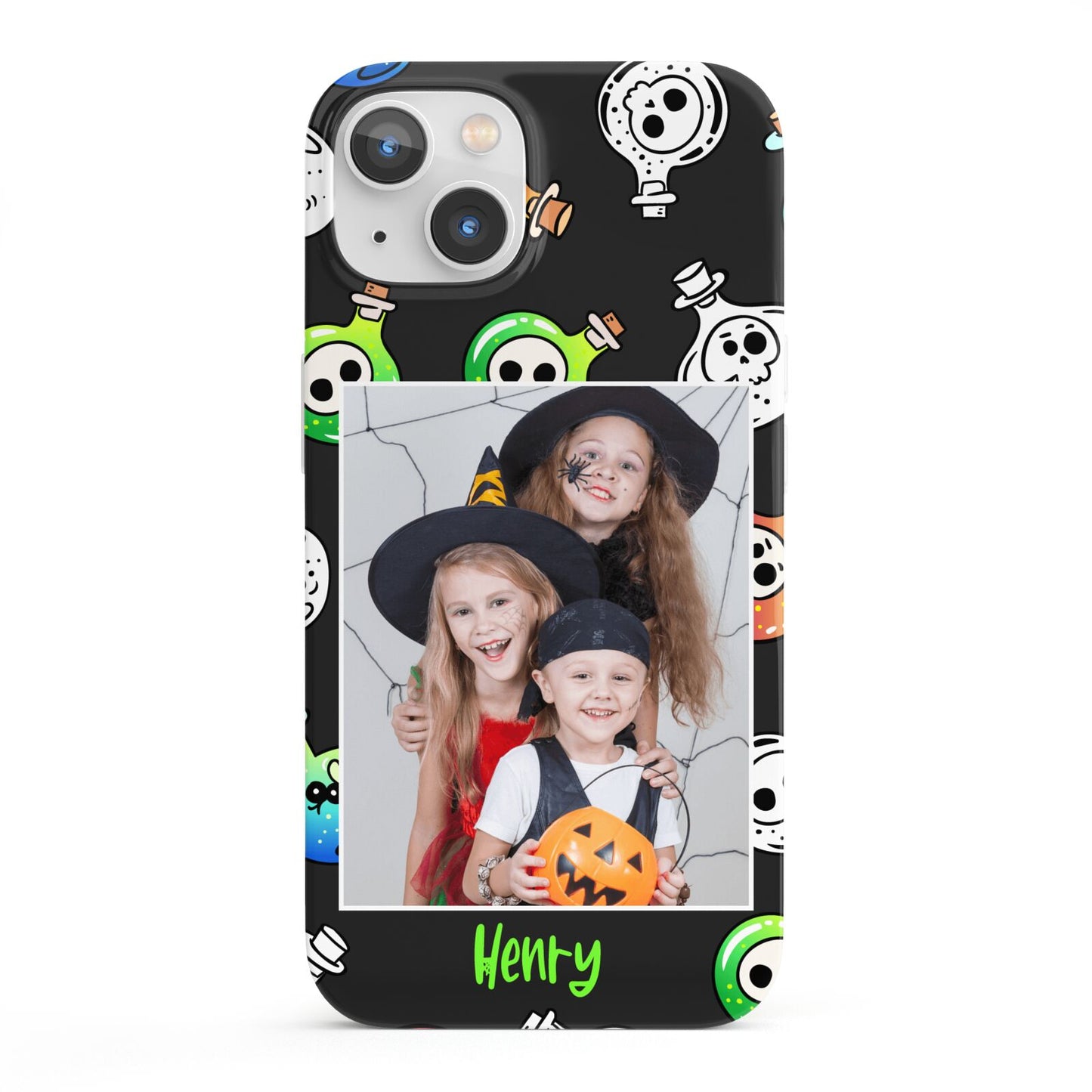 Spooky Potions Halloween Photo Upload iPhone 13 Full Wrap 3D Snap Case