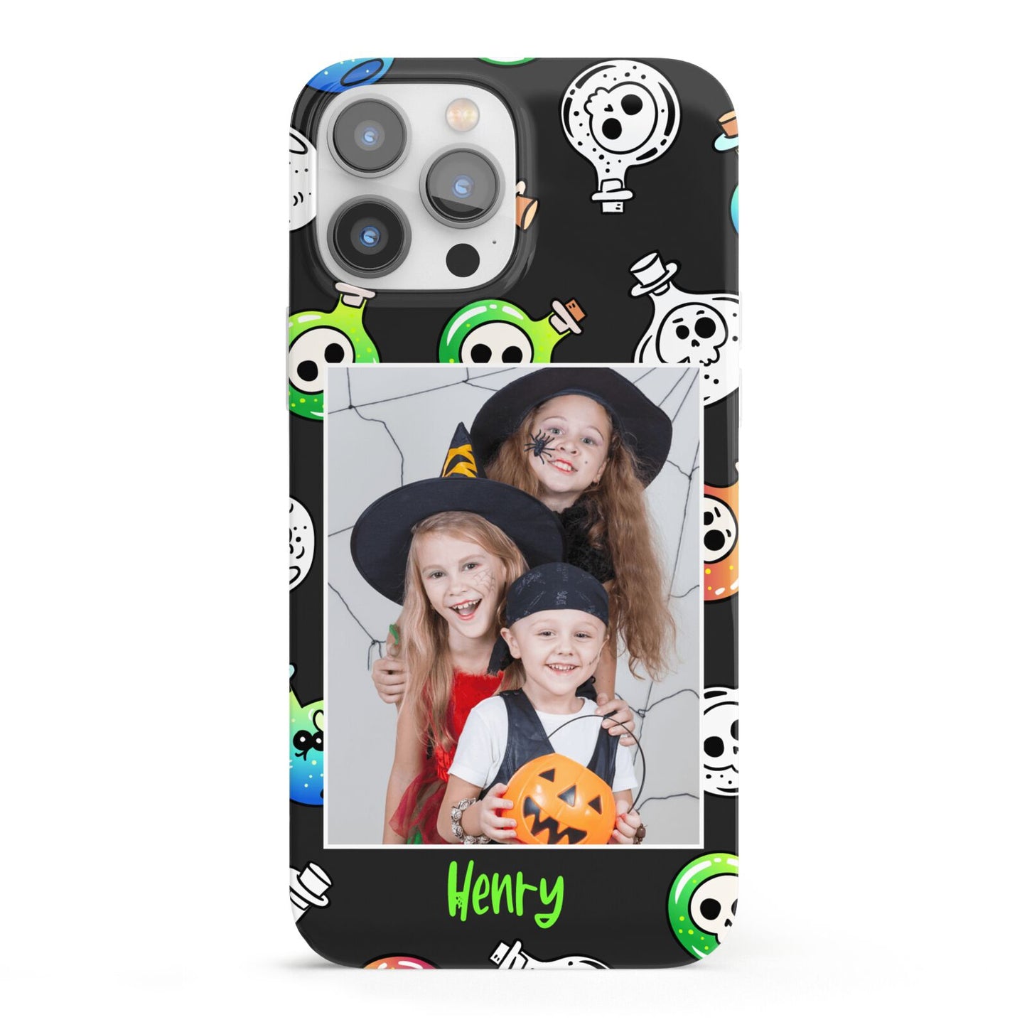 Spooky Potions Halloween Photo Upload iPhone 13 Pro Max Full Wrap 3D Snap Case
