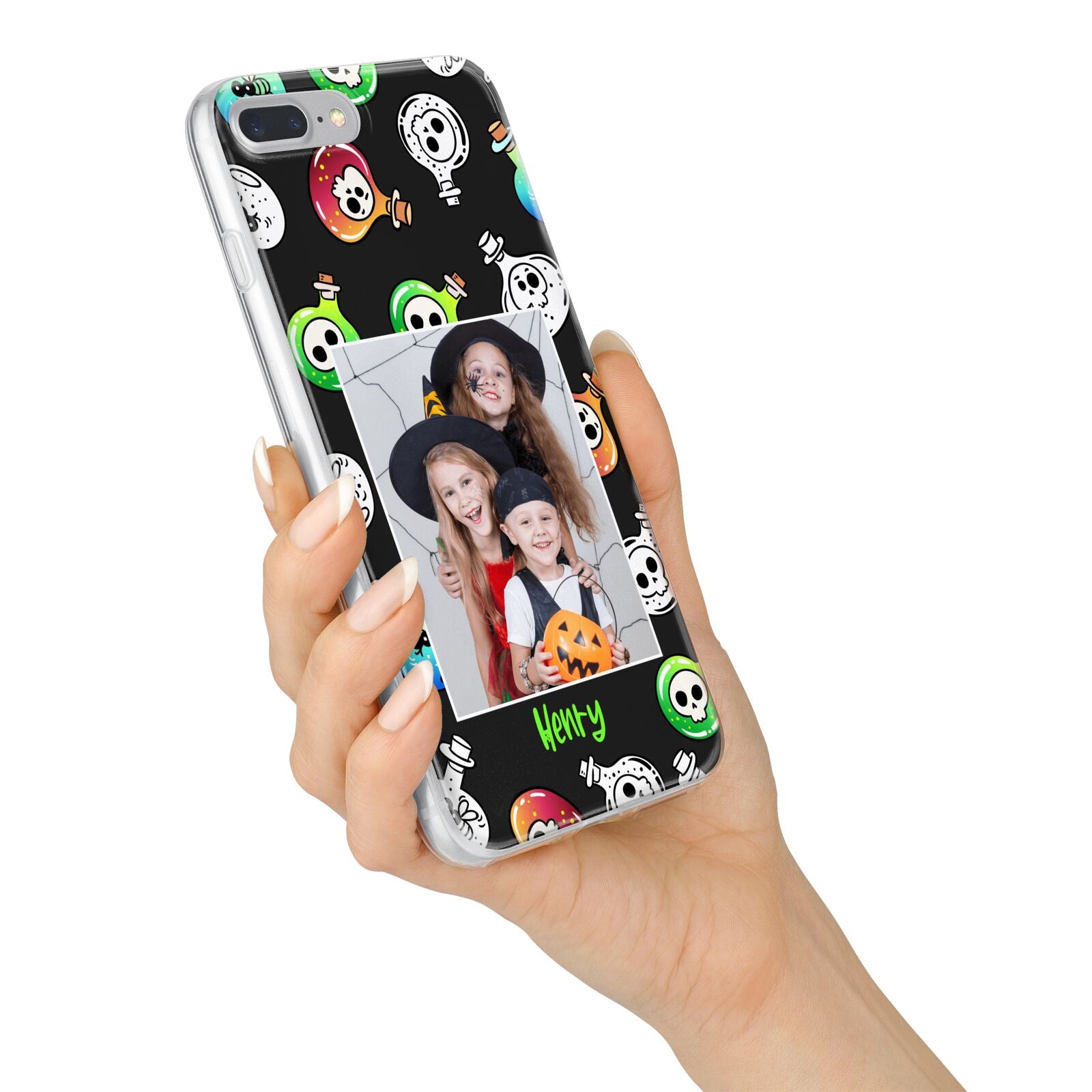 Spooky Potions Halloween Photo Upload iPhone 7 Plus Bumper Case on Silver iPhone Alternative Image