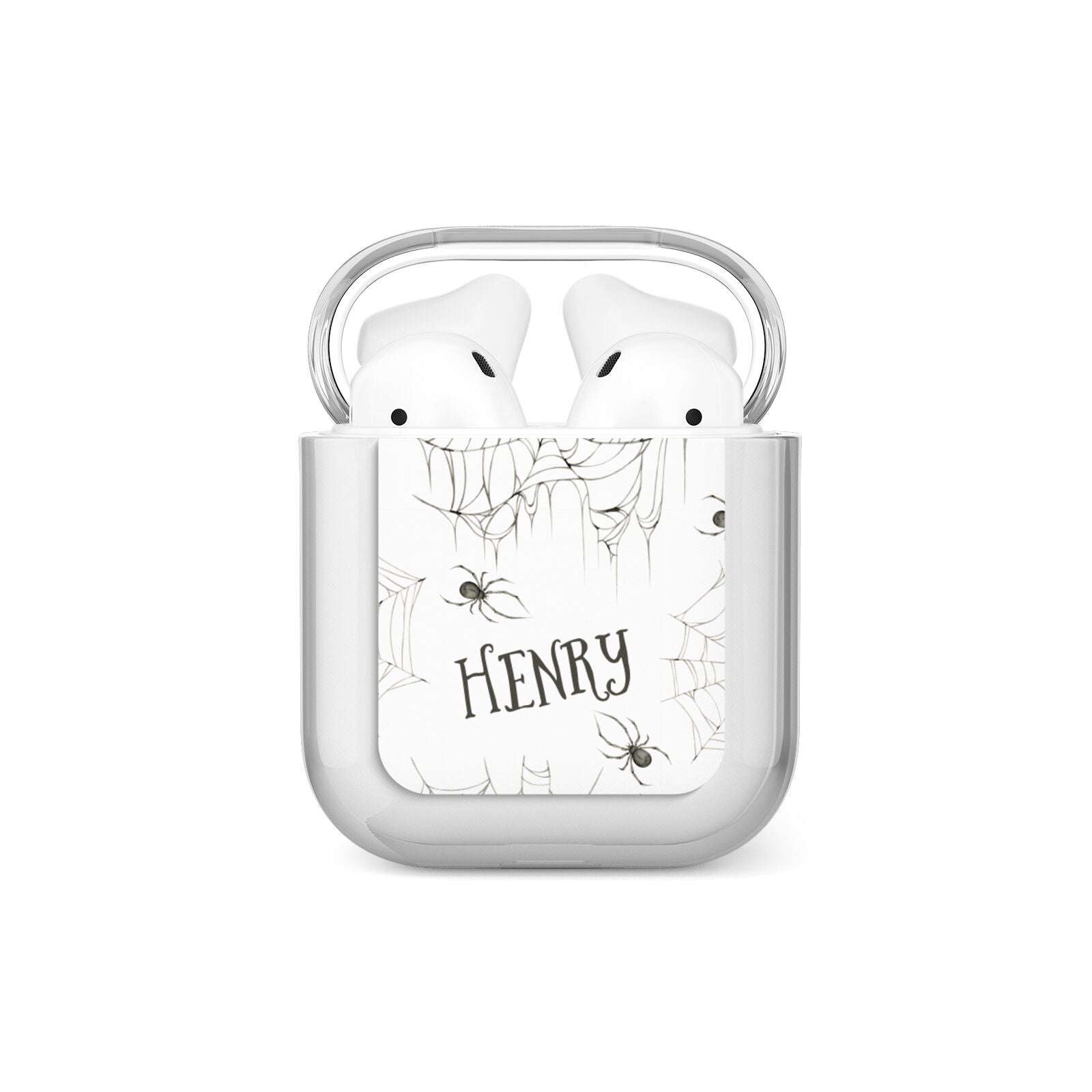 Spooky Spiders Webs Personalised AirPods Case