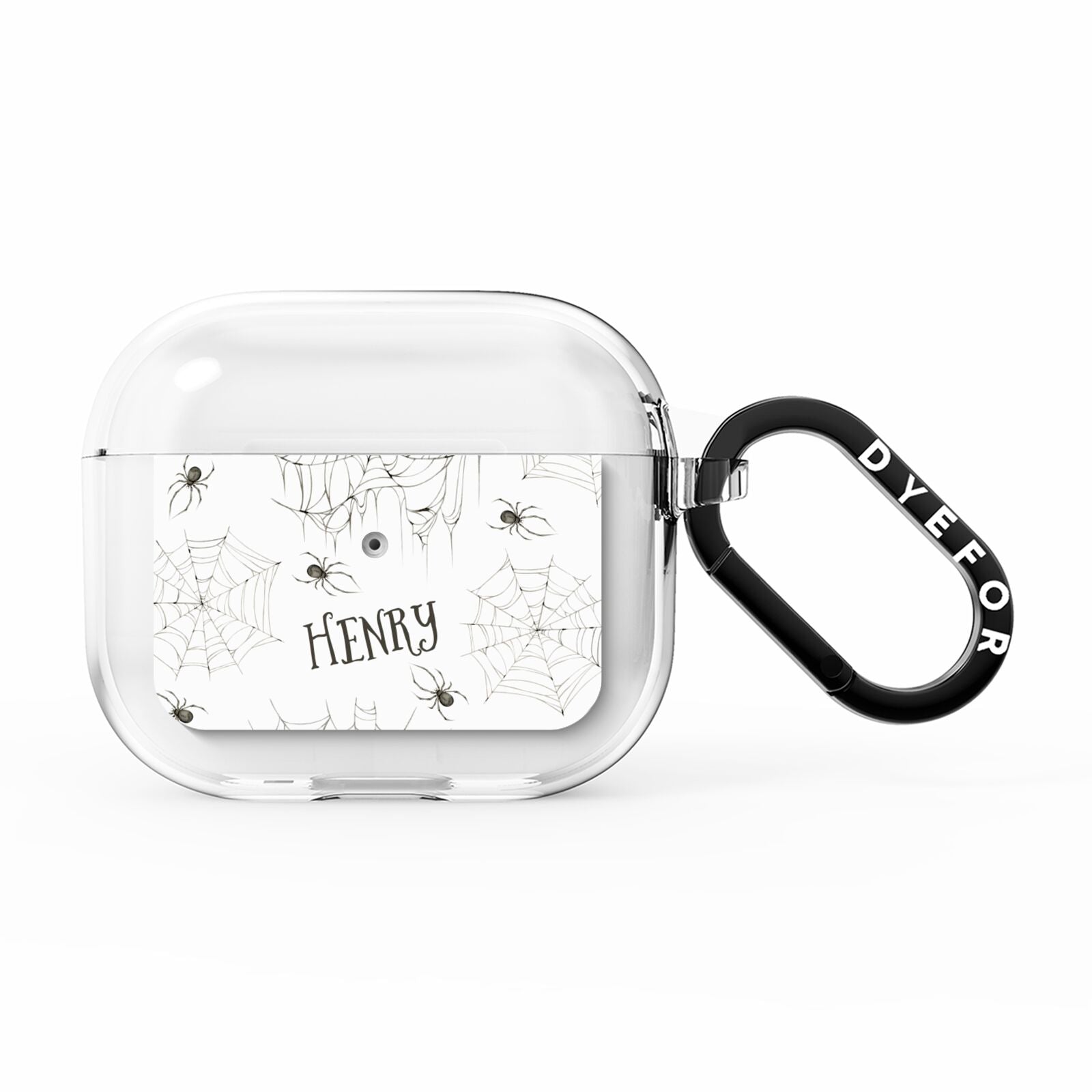 Spooky Spiders Webs Personalised AirPods Clear Case 3rd Gen