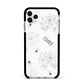 Spooky Spiders Webs Personalised Apple iPhone 11 Pro Max in Silver with Black Impact Case
