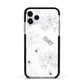 Spooky Spiders Webs Personalised Apple iPhone 11 Pro in Silver with Black Impact Case