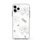Spooky Spiders Webs Personalised Apple iPhone 11 Pro in Silver with White Impact Case