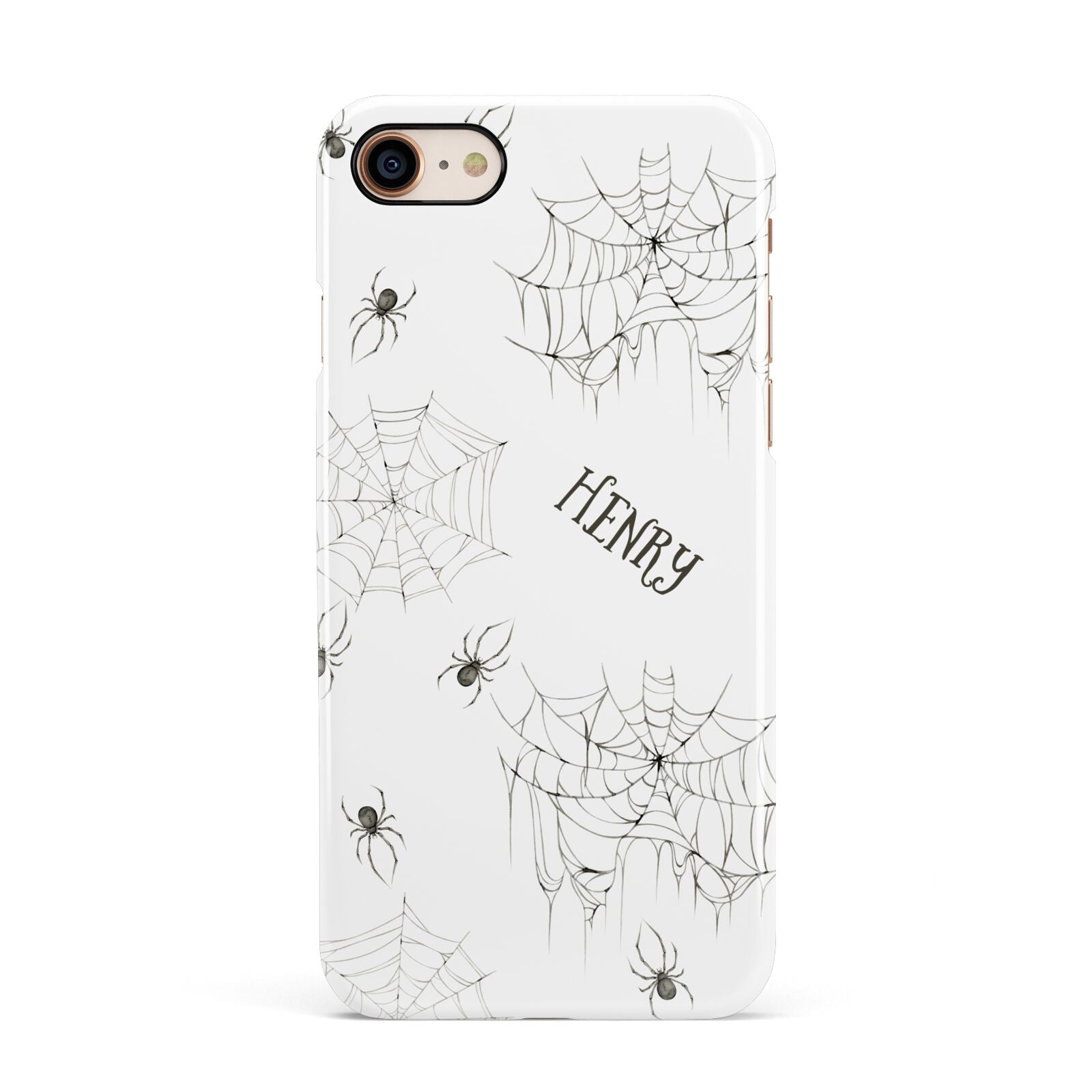 Spooky Spiders Webs Personalised Apple iPhone 7 8 3D Snap Case