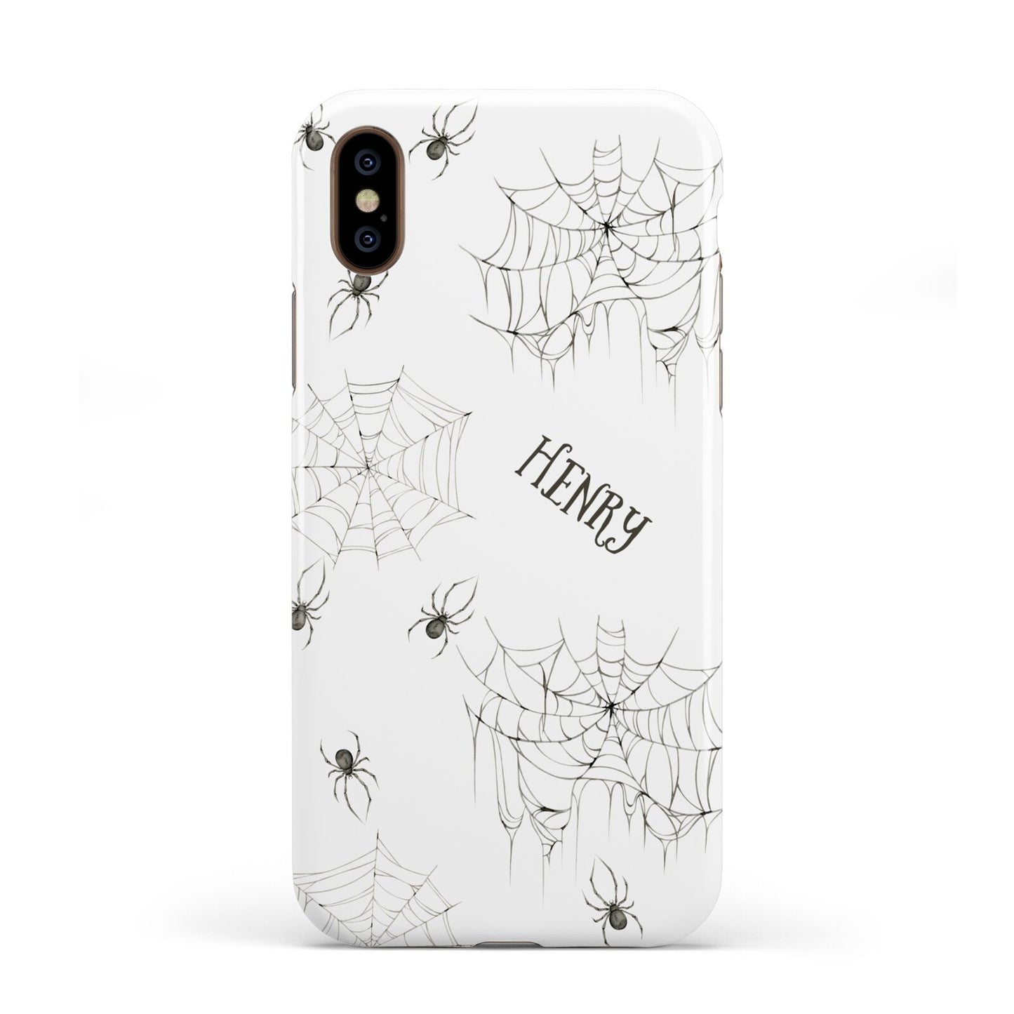 Spooky Spiders Webs Personalised Apple iPhone XS 3D Tough