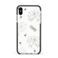 Spooky Spiders Webs Personalised Apple iPhone Xs Max Impact Case Black Edge on Silver Phone