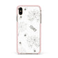 Spooky Spiders Webs Personalised Apple iPhone Xs Max Impact Case Pink Edge on Gold Phone