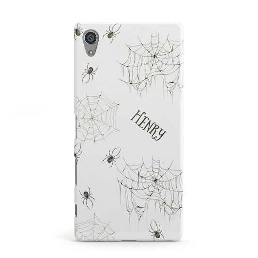 Spooky Spiders Webs Personalised Sony Xperia Case