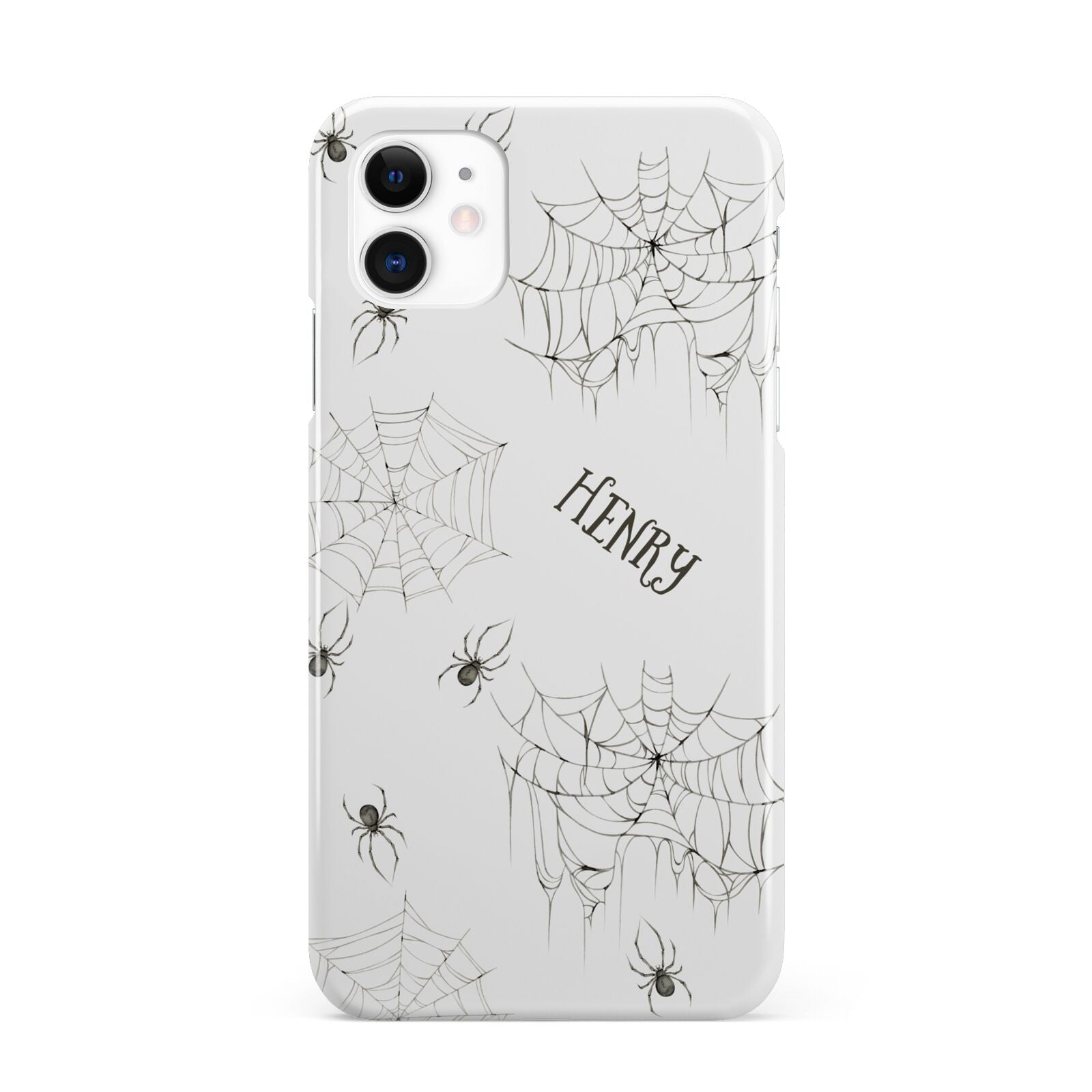 Spooky Spiders Webs Personalised iPhone 11 3D Snap Case