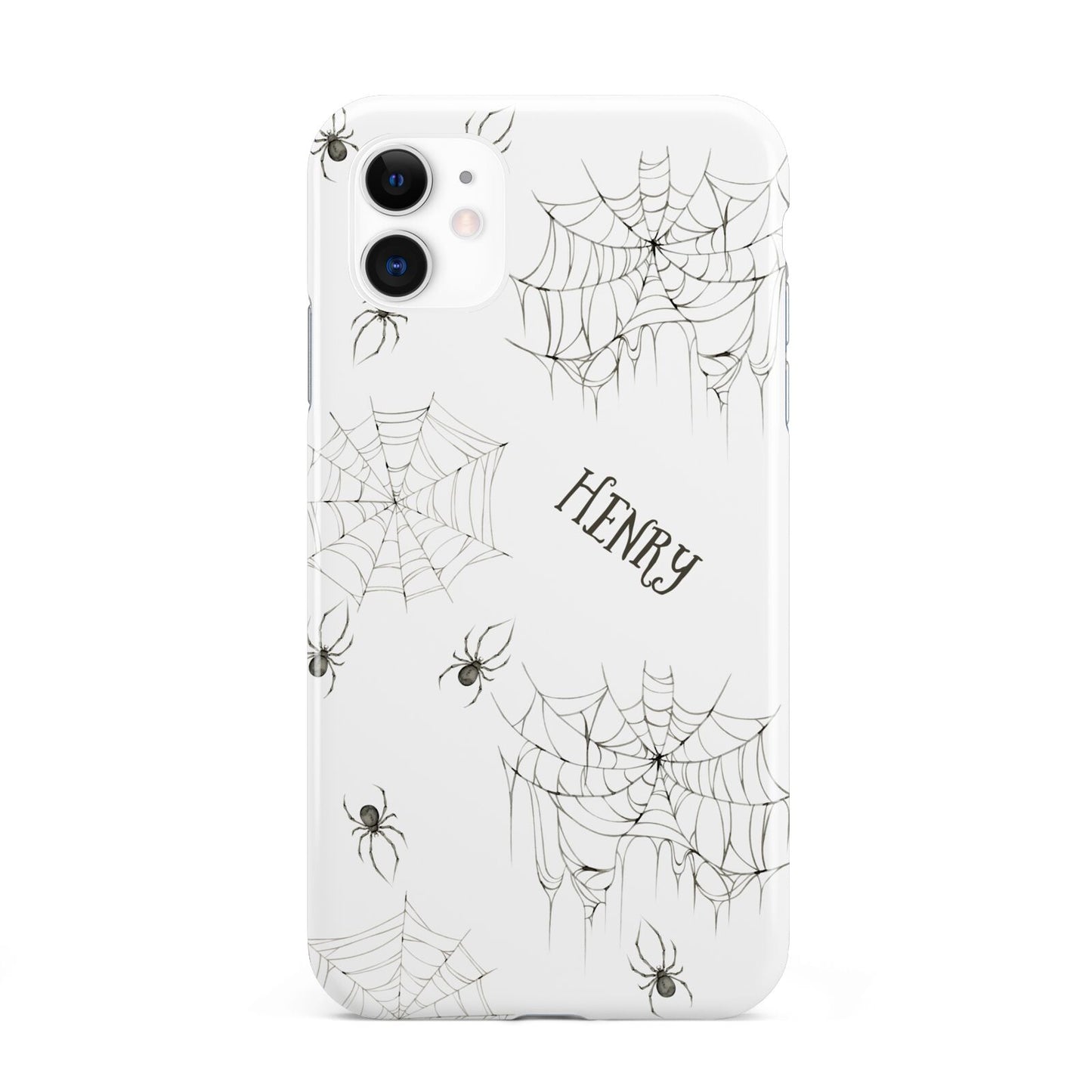 Spooky Spiders Webs Personalised iPhone 11 3D Tough Case