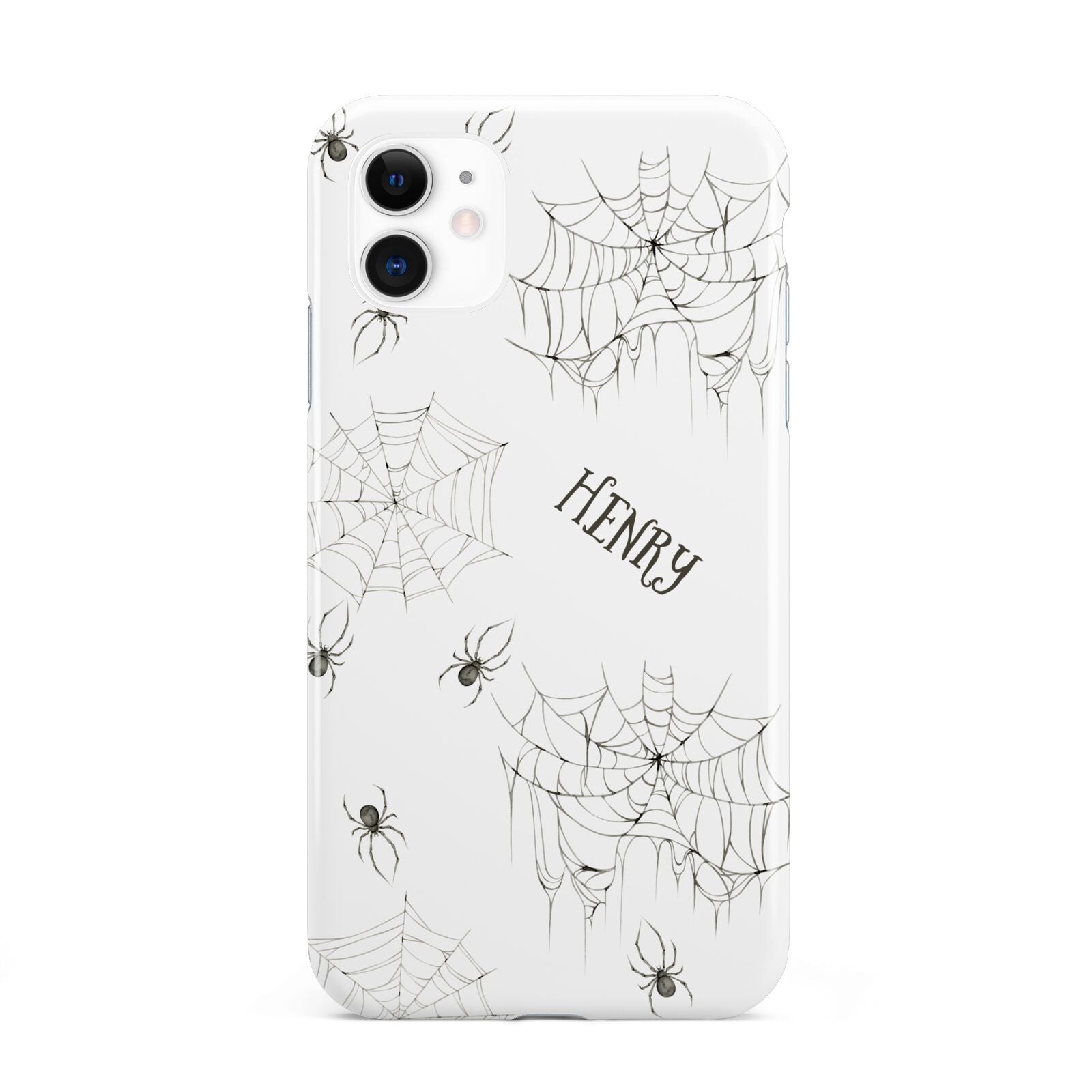 Spooky Spiders Webs Personalised iPhone 11 3D Tough Case