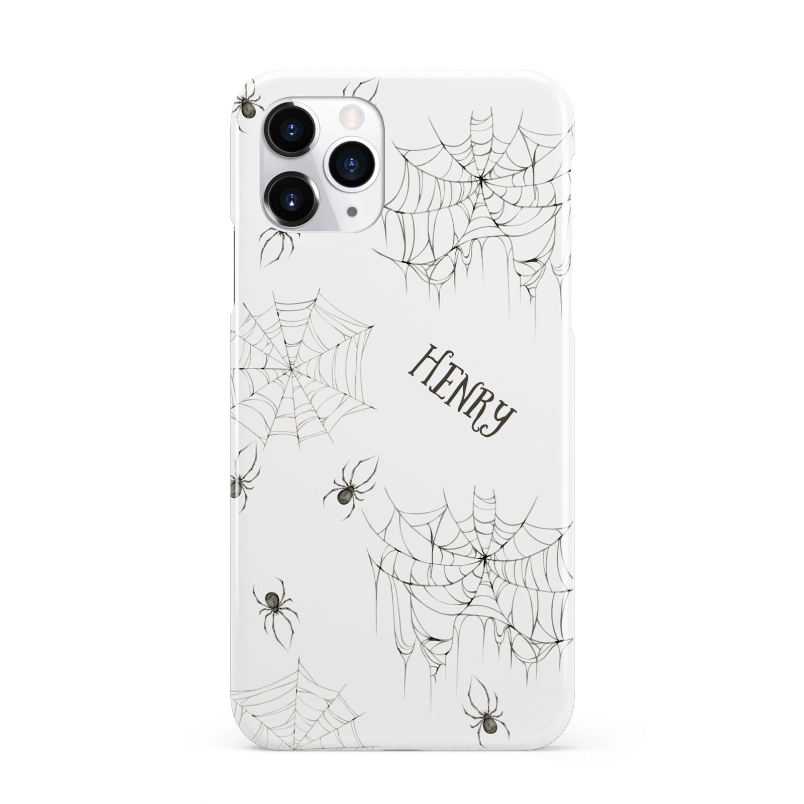 Spooky Spiders Webs Personalised iPhone 11 Pro 3D Snap Case