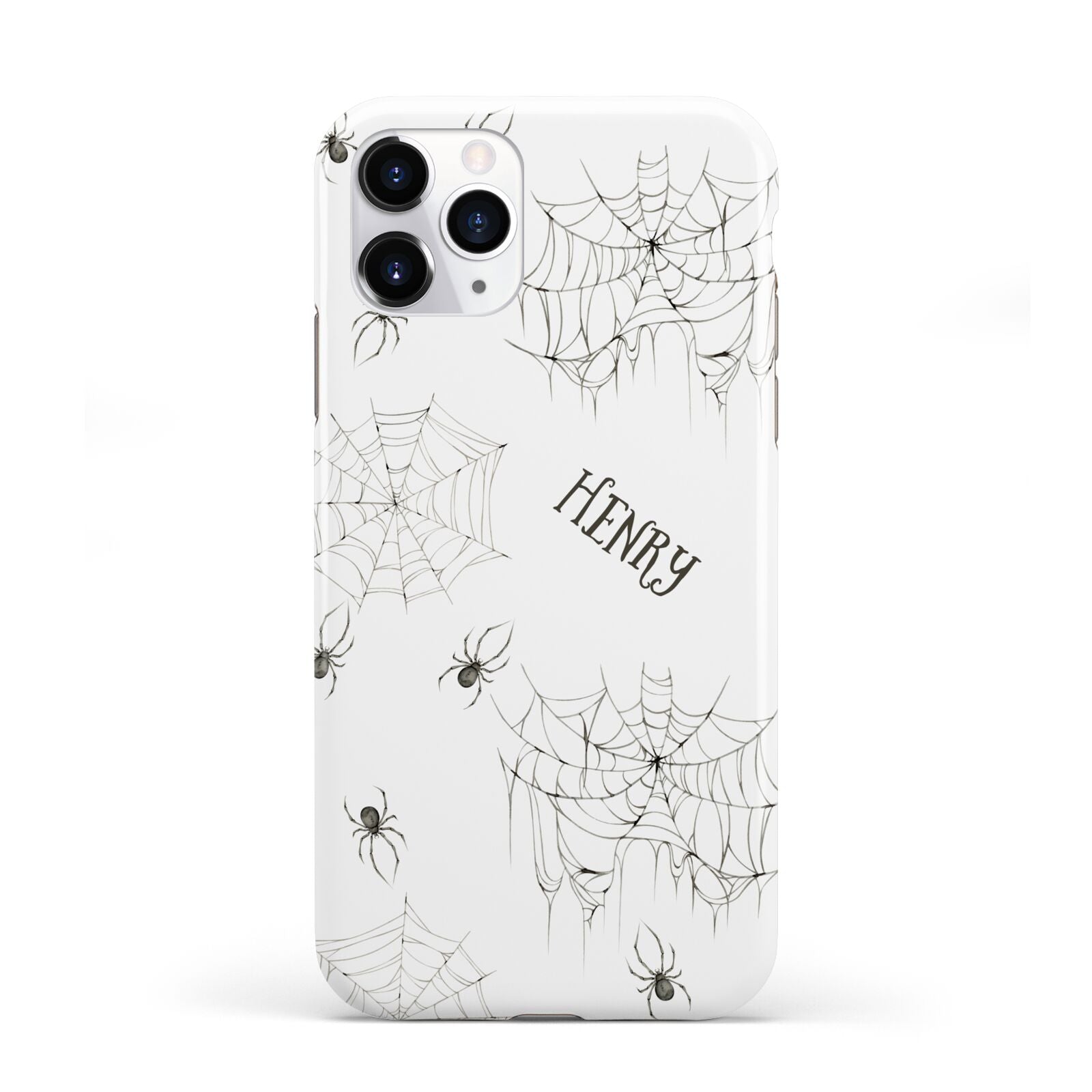 Spooky Spiders Webs Personalised iPhone 11 Pro 3D Tough Case