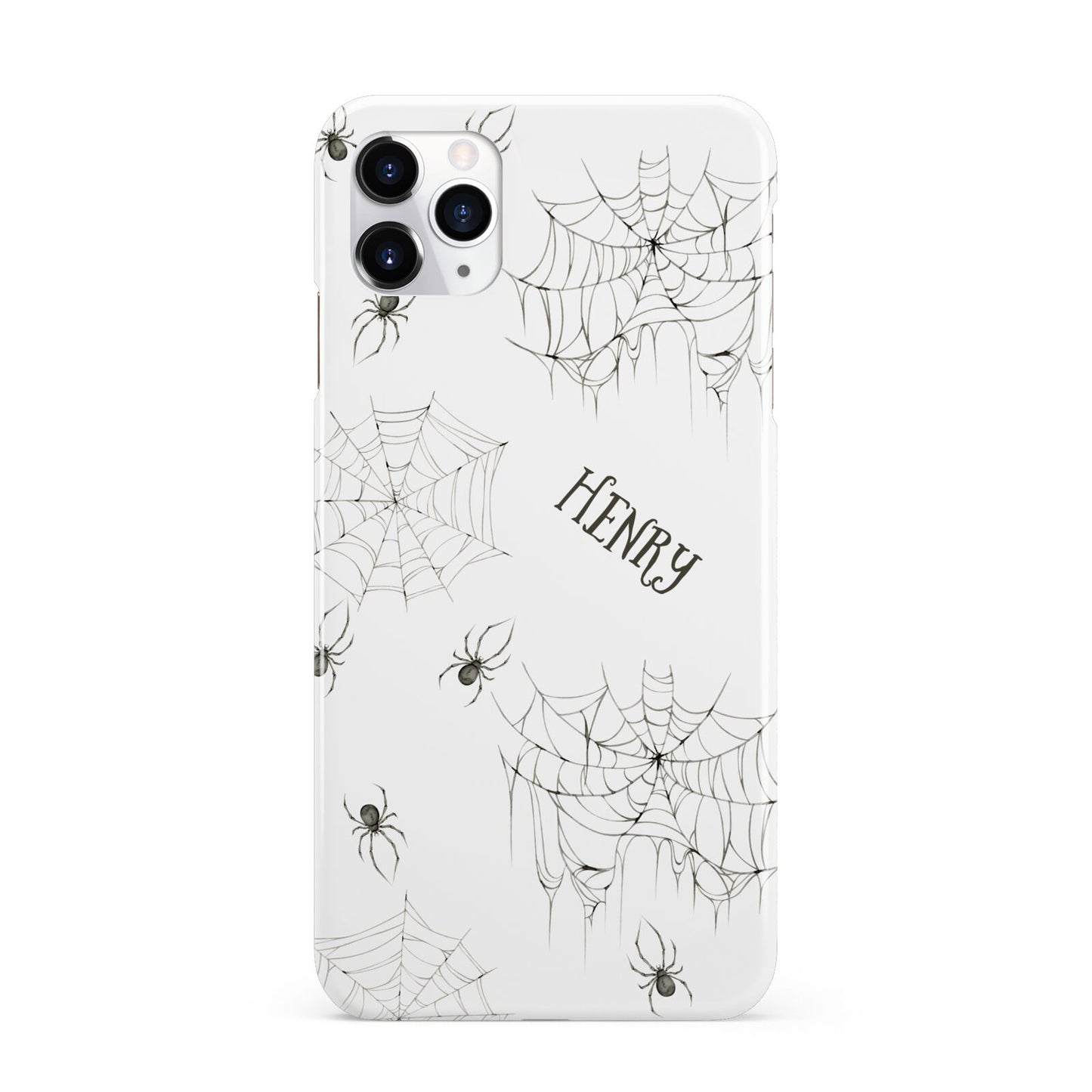 Spooky Spiders Webs Personalised iPhone 11 Pro Max 3D Snap Case