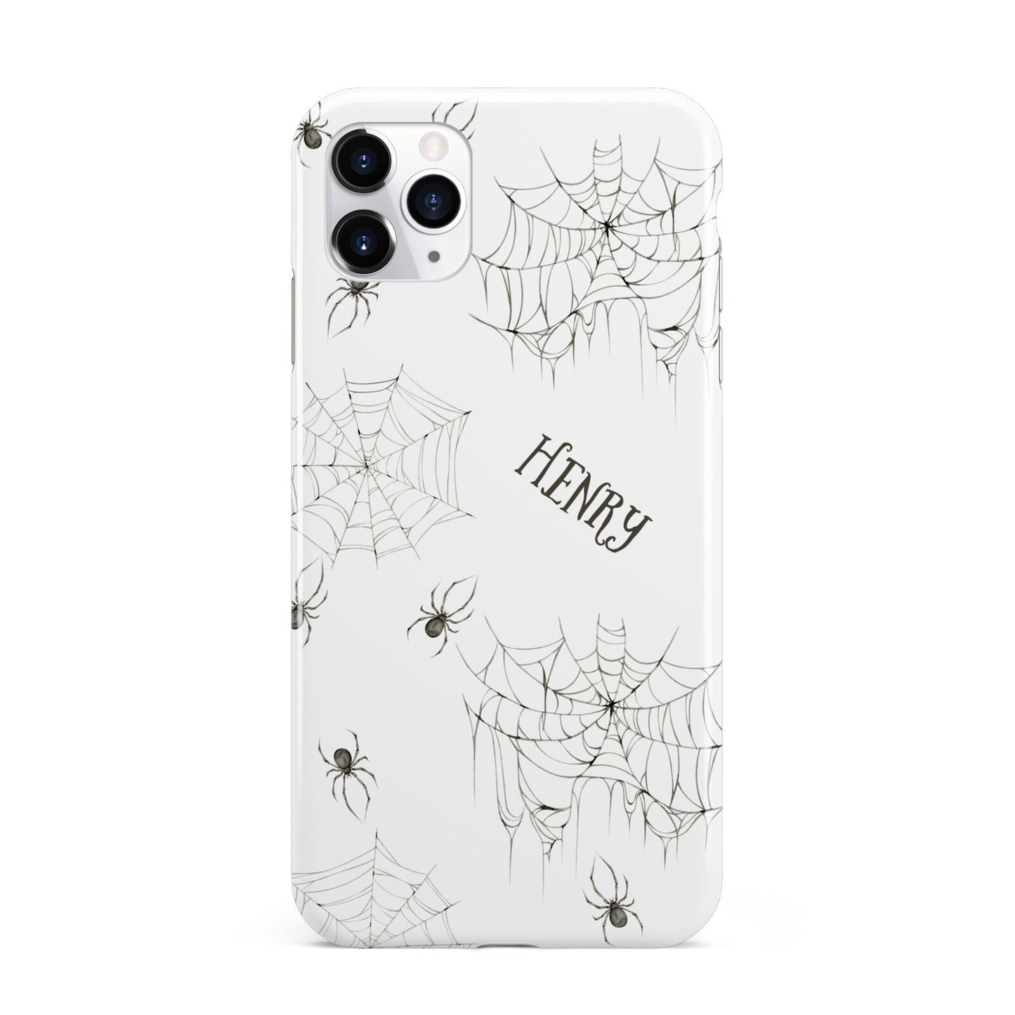 Spooky Spiders Webs Personalised iPhone 11 Pro Max 3D Tough Case