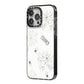 Spooky Spiders Webs Personalised iPhone 14 Pro Max Black Impact Case Side Angle on Silver phone