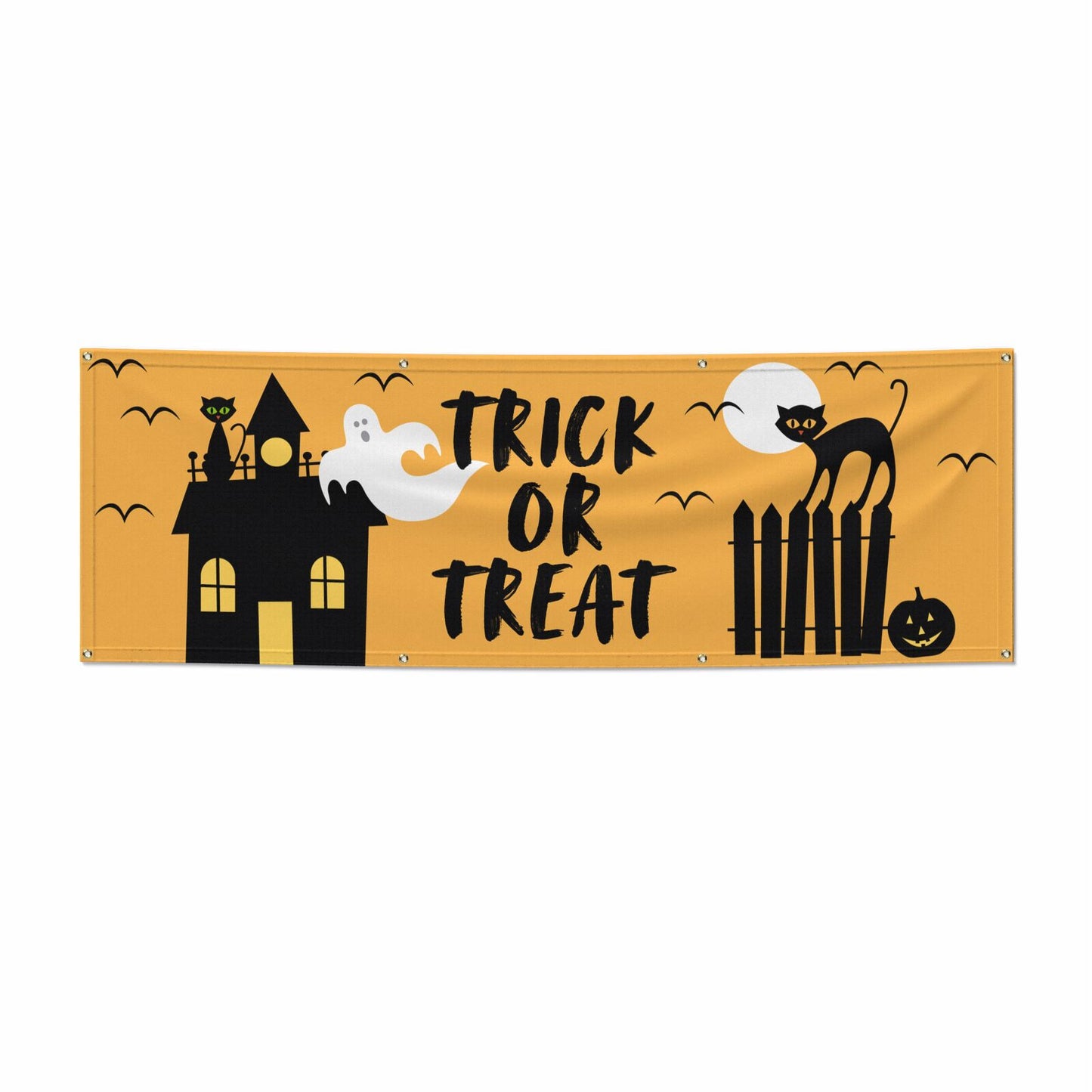Spooky Trick or Treat 6x2 Vinly Banner with Grommets