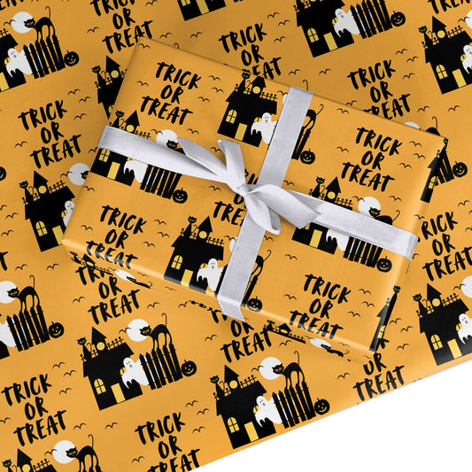 Spooky Trick or Treat Custom Wrapping Paper