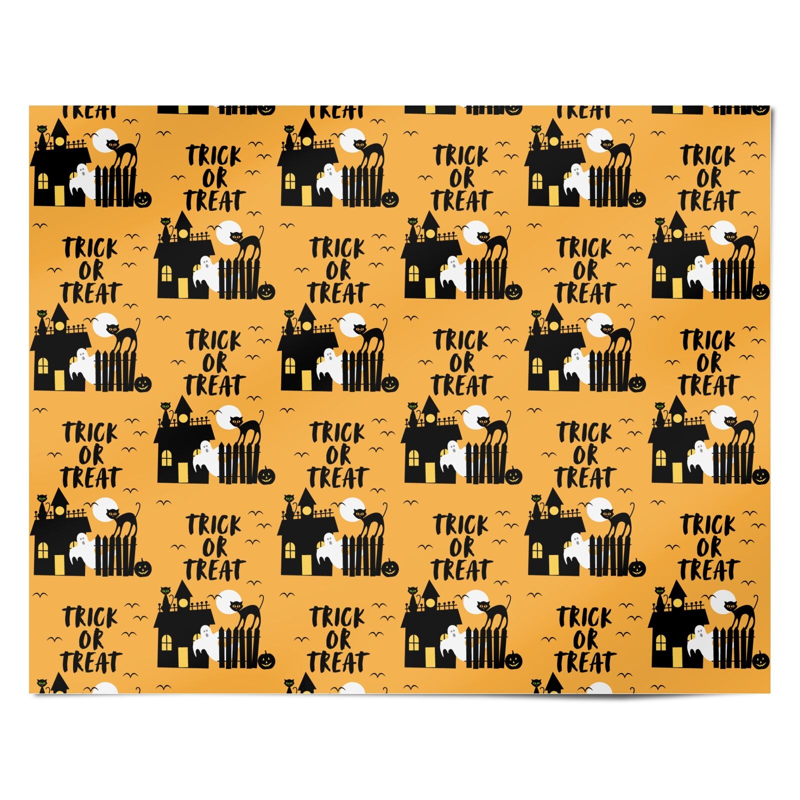 Spooky Trick or Treat Personalised Wrapping Paper Alternative