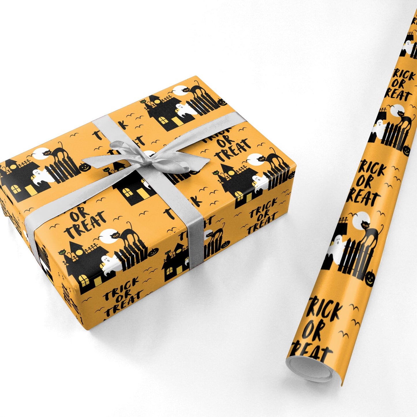 Spooky Trick or Treat Personalised Wrapping Paper